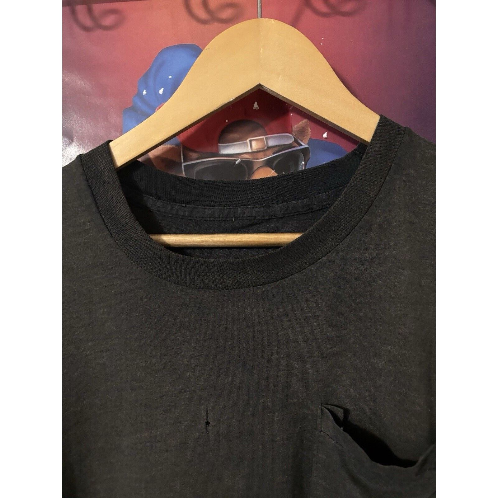Other Vintage Faded Black Blank Shirt Size Unknown Distressed Size US L / EU 52-54 / 3 - 3 Thumbnail