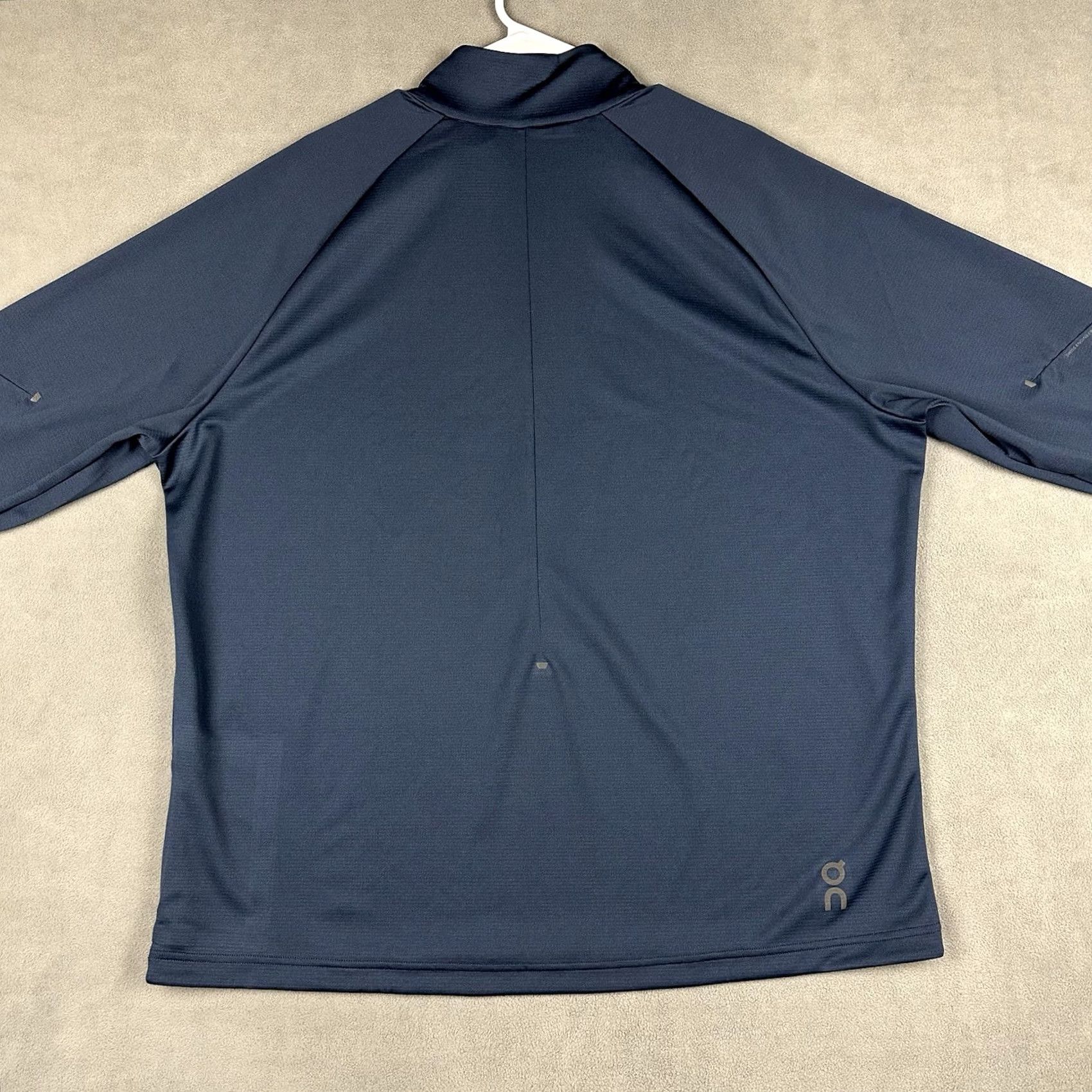 Vintage On Running On Cloud Climate Shirt Mens 2XL Blue Zip Pullover Stretch Activewear Running & Jogging Size US XXL / EU 58 / 5 - 2 Thumbnail