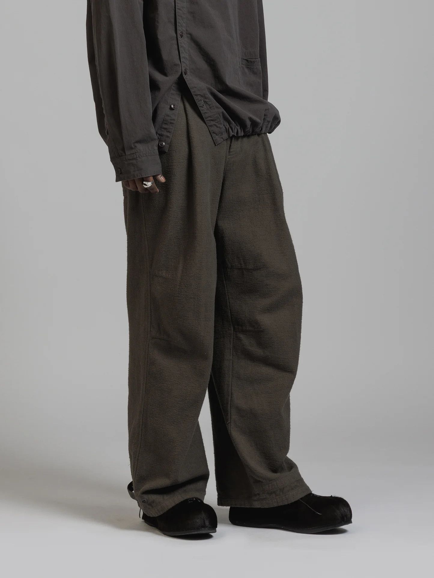 The Viridi-anne BRUSHED TWILL WIDE TROUSERS Size US 30 / EU 46 - 6 Thumbnail
