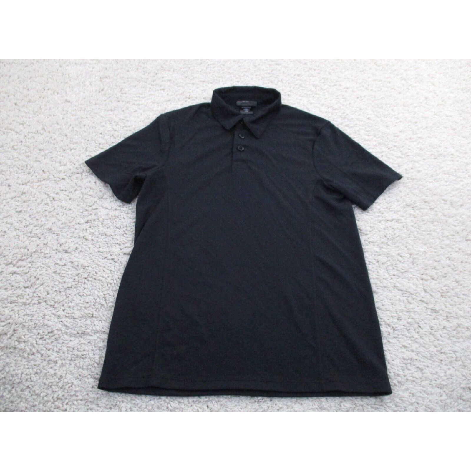 image of Vintage Triple Aught Design Shirt Mens Small Black Polo Merino Wool Polyester Blend A2 in White