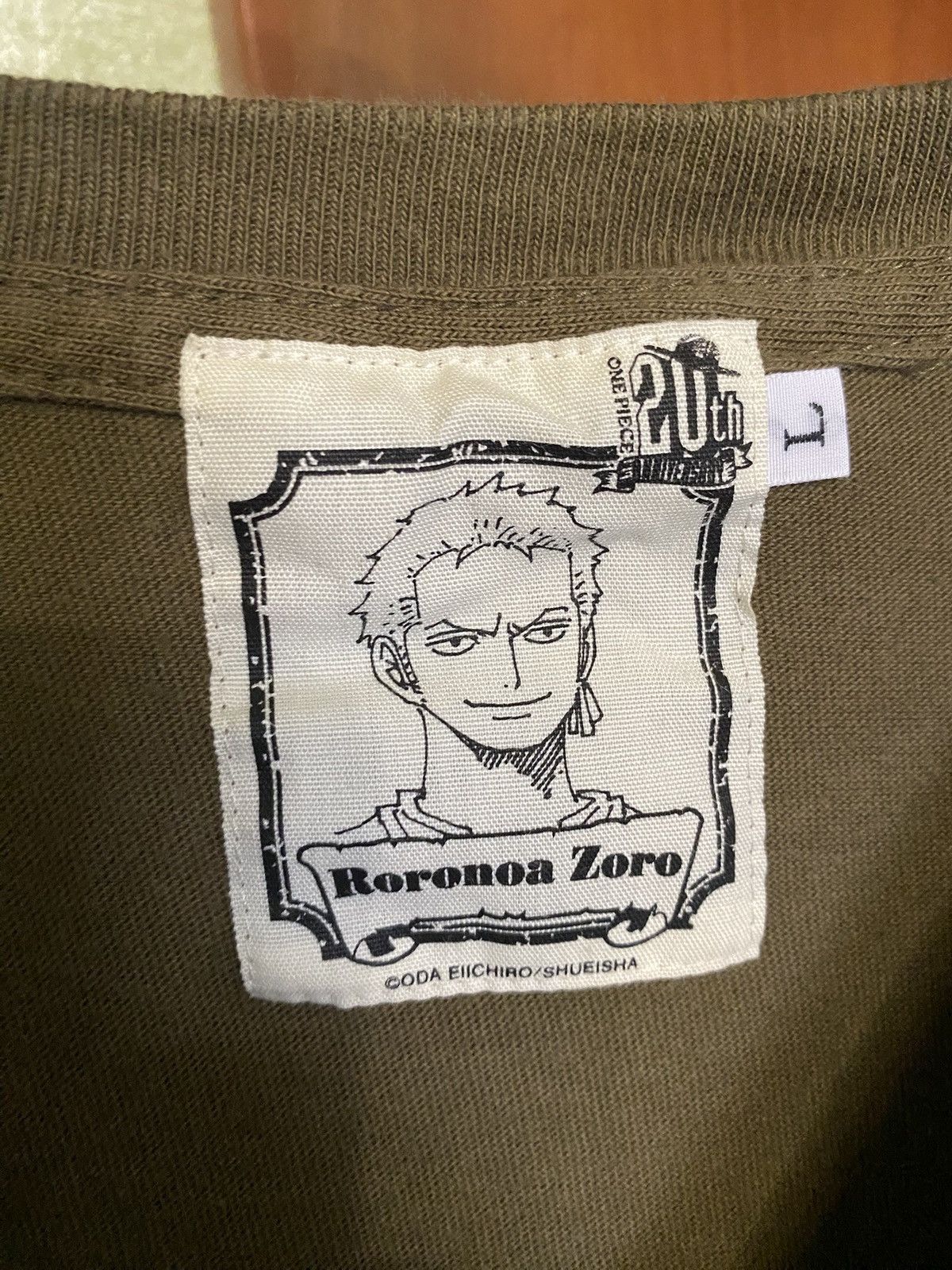 Anime × Japanese Brand × One Piece ONE PIECE RORONOA ZORO 20Th ANNIVERSARY T Shirt EIICHIRO Size US L / EU 52-54 / 3 - 4 Thumbnail