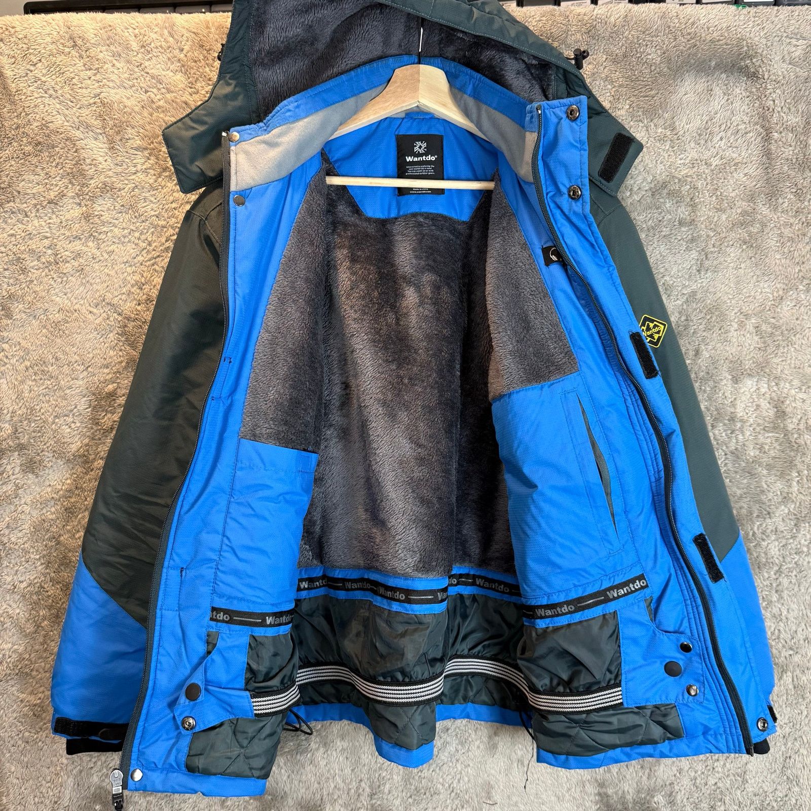 Other Wantdo Men Winter Ski Jacket Coat Hooded Parka Blue Gray M Size US M / EU 48-50 / 2 - 3 Thumbnail