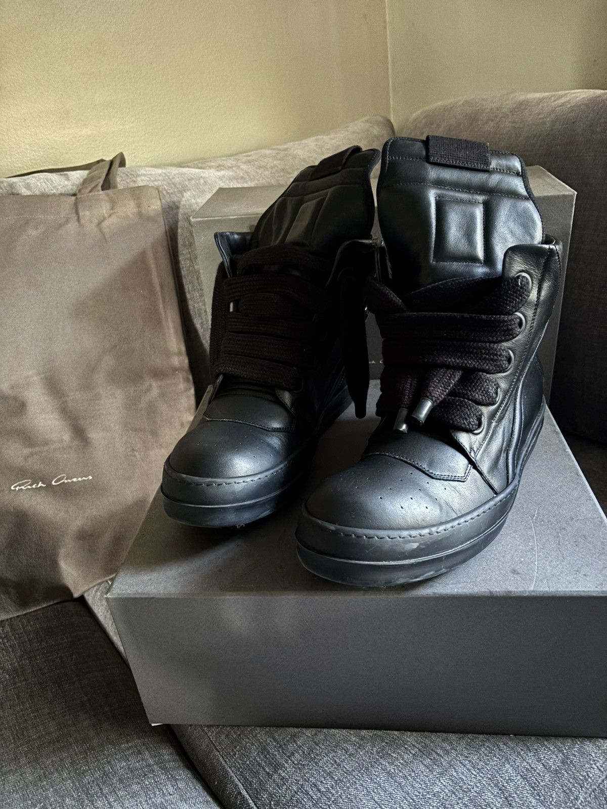 Rick Owens Rick Owens Jumbo Lace Geobasket Size US 12 / EU 45 - 1 Thumbnail
