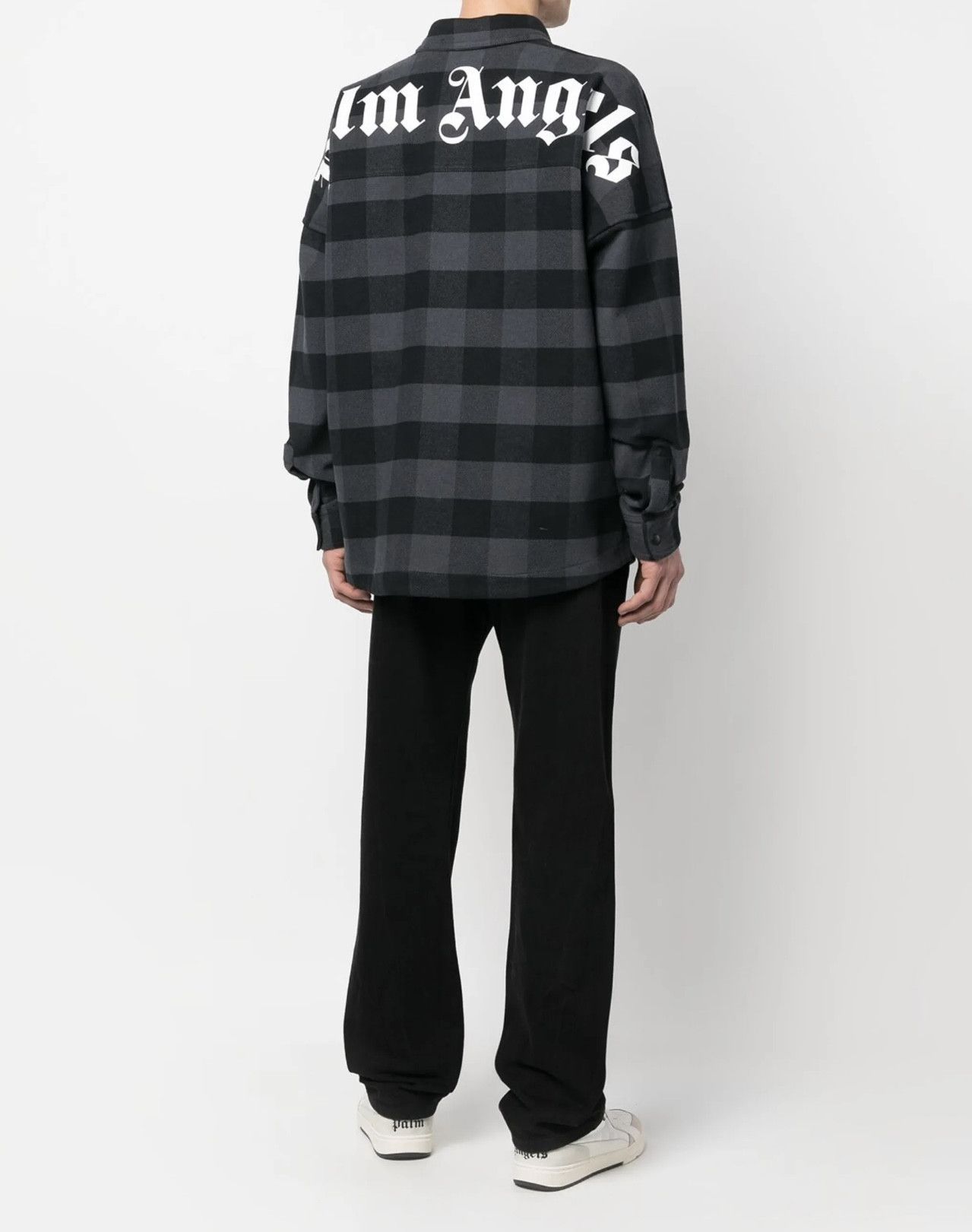 Palm Angels Plaid Cotton Flannel Overshirt