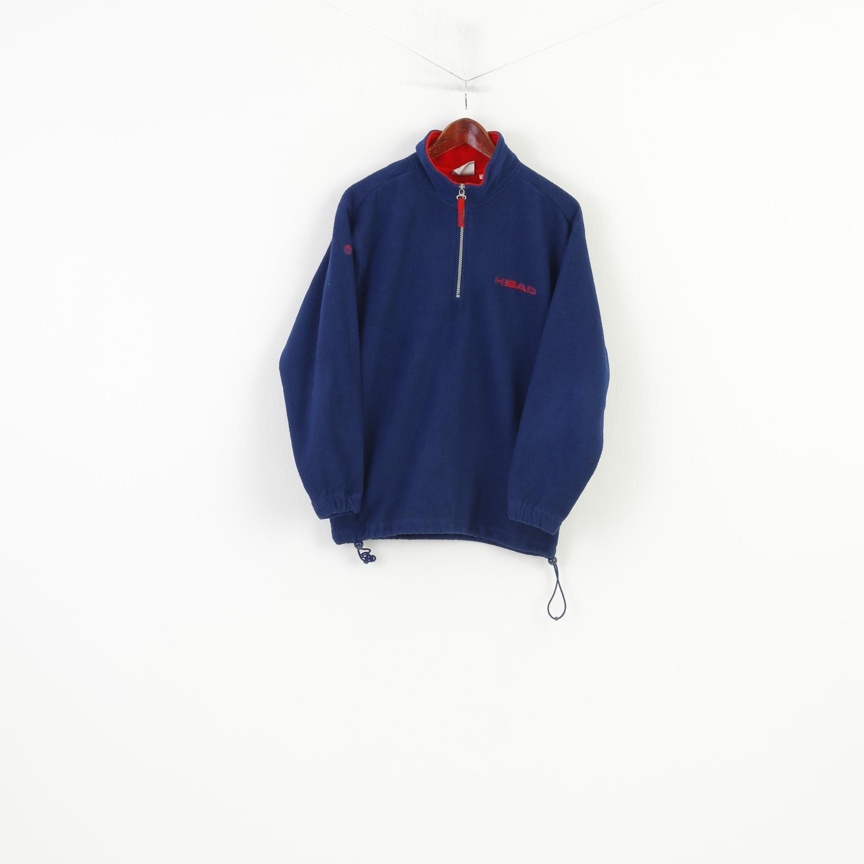 Vintage Head Men S Fleece Zip Neck Navy Vintage 0902 Size US S / EU 44-46 / 1 - 2 Thumbnail