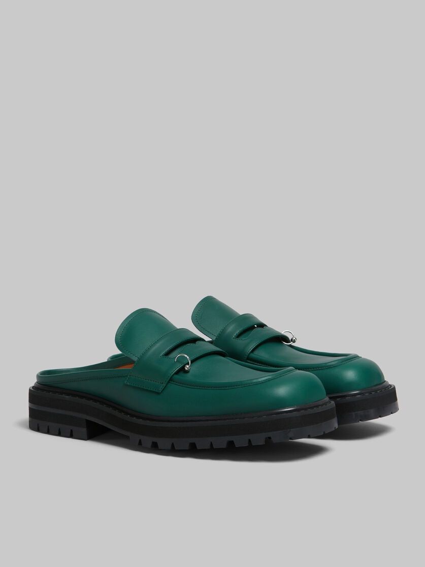 Marni o1w1db11025 Piercing 2.0 Chunky Sabot Loaffer in Green Size US 7 / EU 40 - 2 Thumbnail