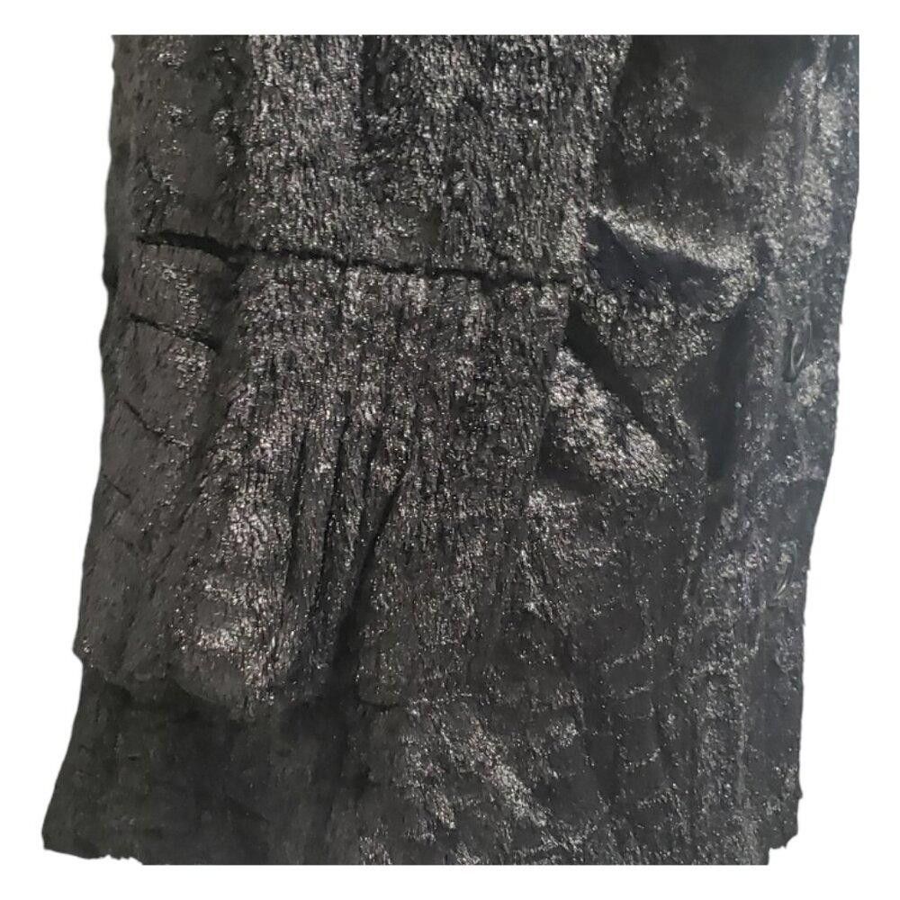 Designer CT1919 Ethyl Black Faux Fur Jacket with Belt Hoops L Size L / US 10 / IT 46 - 5 Thumbnail