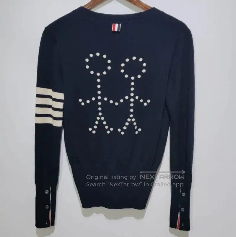 Thom Browne Thom Browne Women's Navy Cotton Cardigan . Size M / US 6-8 / IT 42-44 - 2 Thumbnail