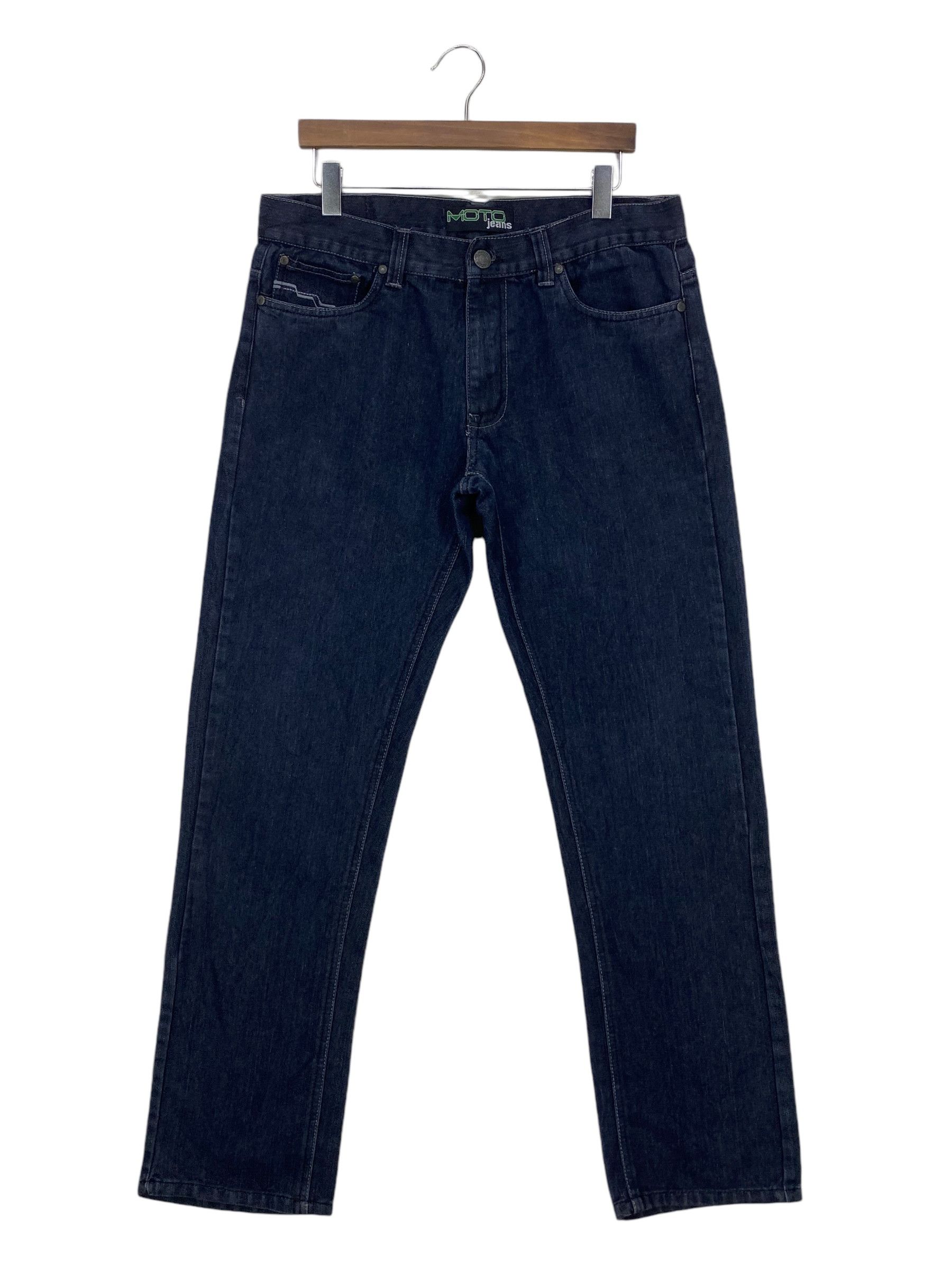 Japanese Brand Moto Baggy Denim Jeans Size US 34 / EU 50 - 2 Thumbnail