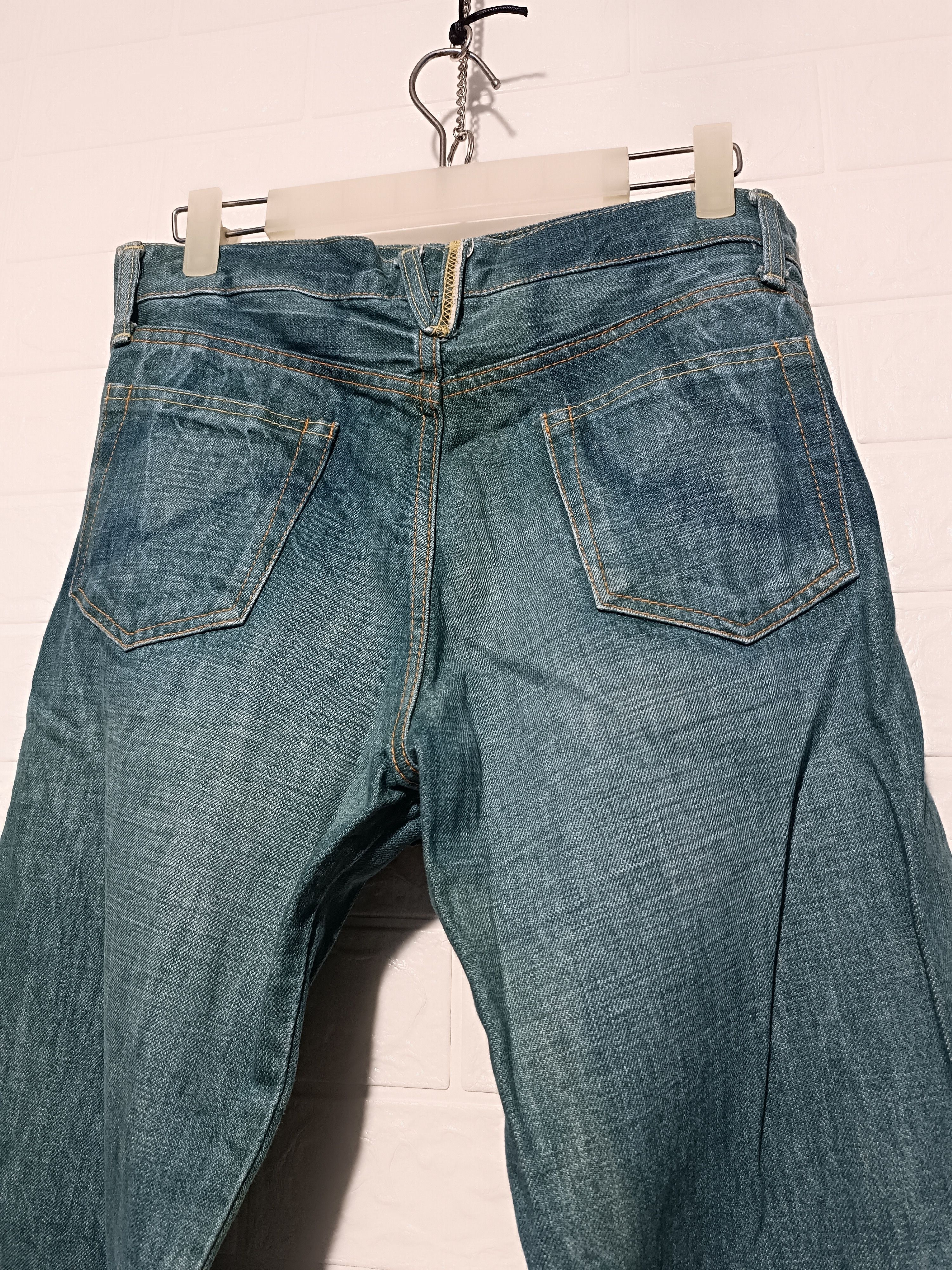 Japanese Brand Deep Blue Clown Hickory Pants Denim Size 30" / US 8 / IT 44 - 6 Thumbnail