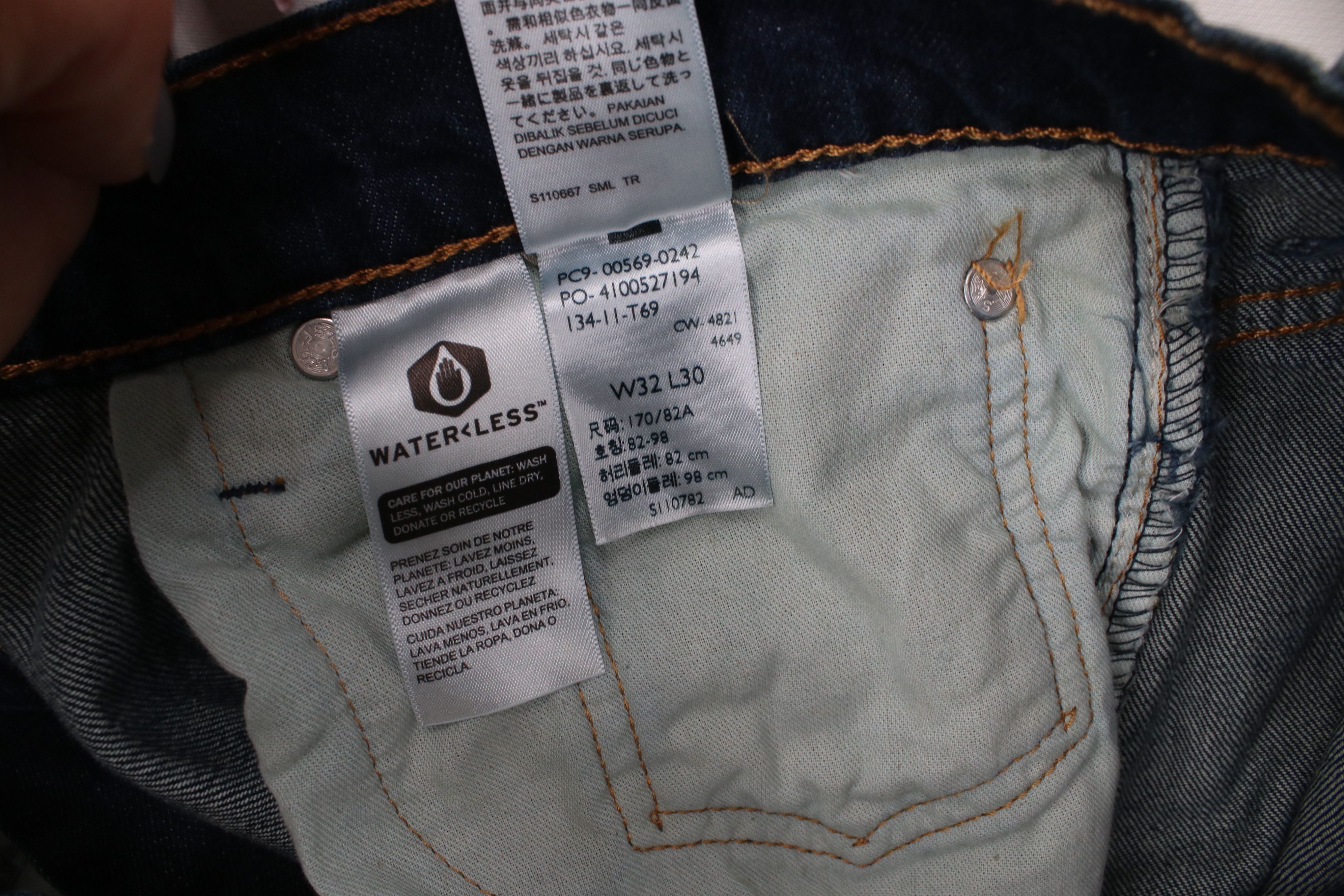 Levi's Vintage Y2K Levis 569 Straight Wide Leg Denim Jeans Blue Size US 32 / EU 48 - 8 Thumbnail
