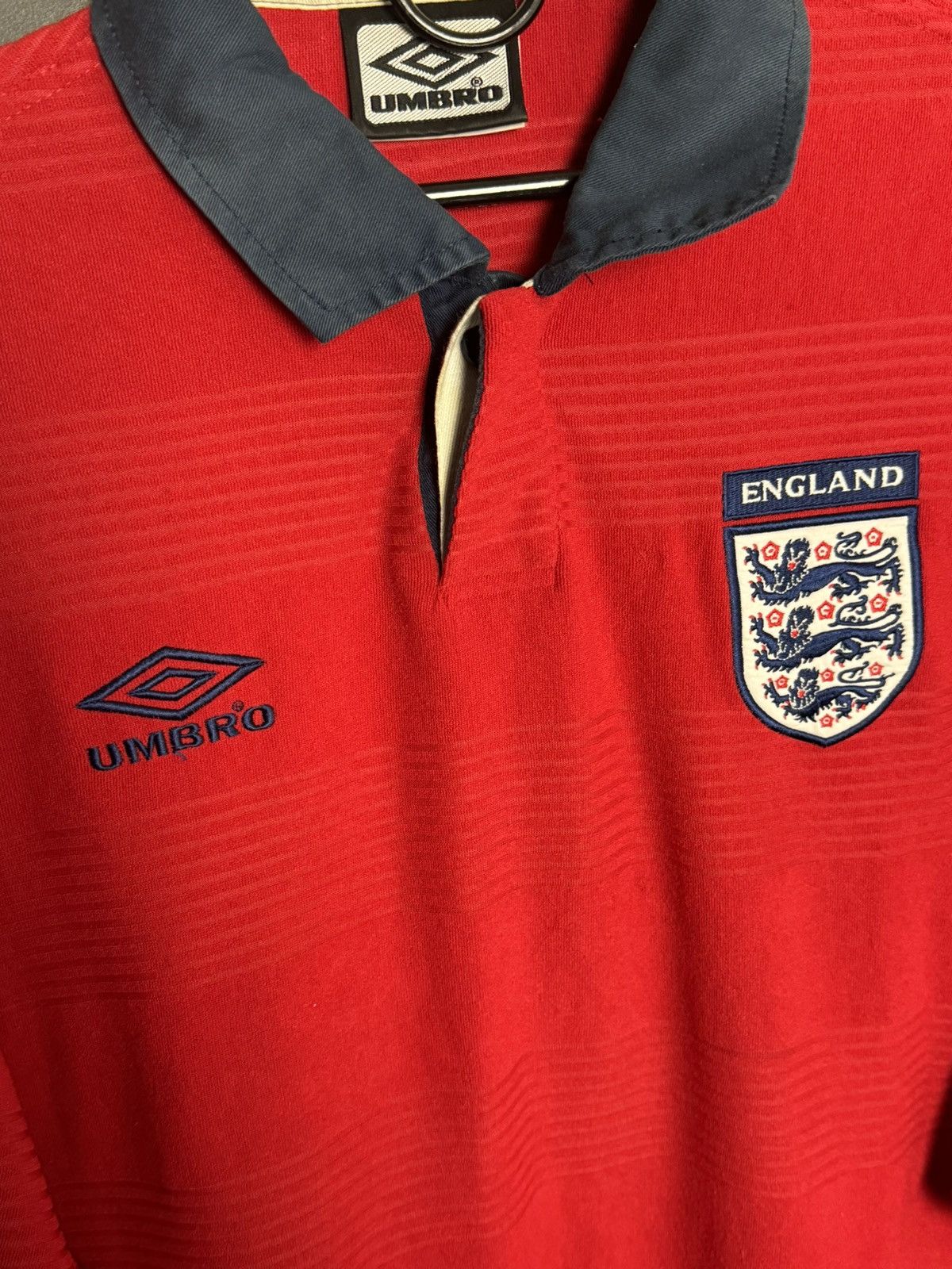 Umbro England National Team 99/01 Away Football Soccer Jersey Size US XXL / EU 58 / 5 - 3 Thumbnail