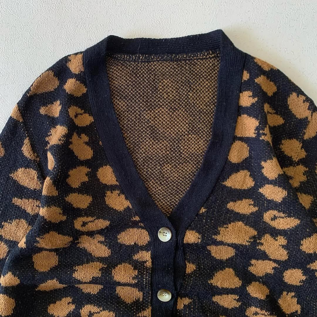Vintage Vintage 90s Leopard Cardigan Size US L / EU 52-54 / 3 - 3 Thumbnail
