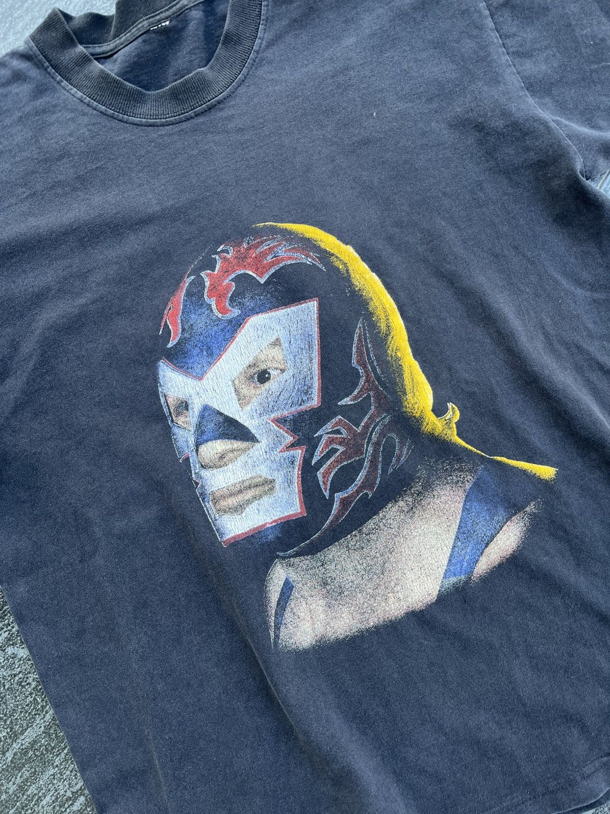 Vintage Blackout Shadow Dr Wagner Mexican Wrestler Shirt Grail Size US L / EU 52-54 / 3 - 2 Thumbnail
