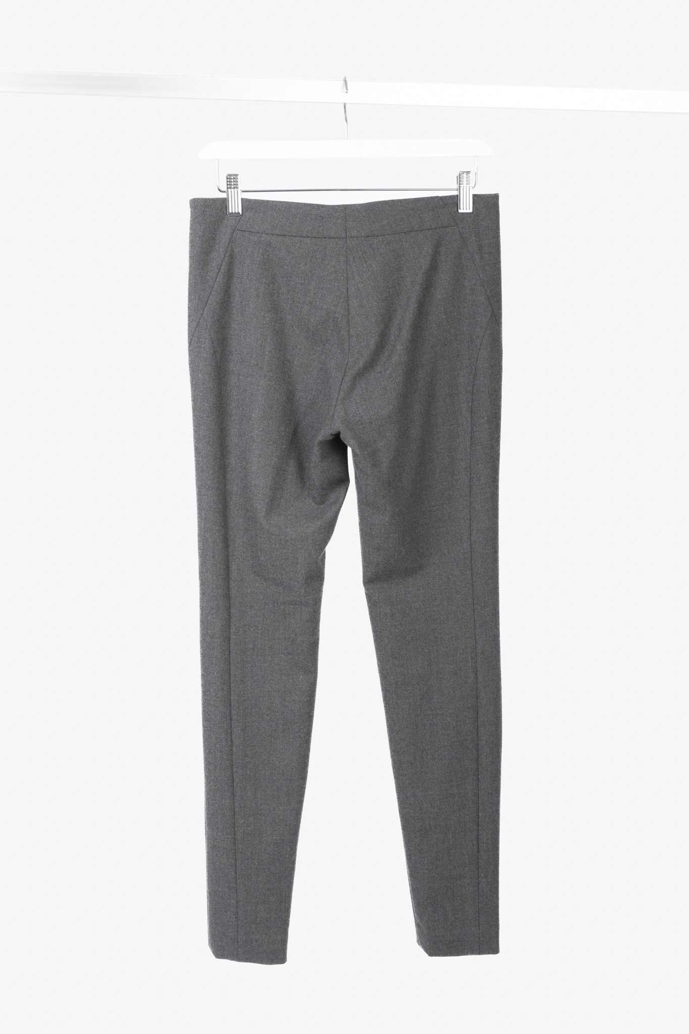 Brunello Cucinelli Brunello Cucinelli Grey Wool-Flannel Skinny Pants Size 27" / US 4 / IT 40 - 2 Thumbnail