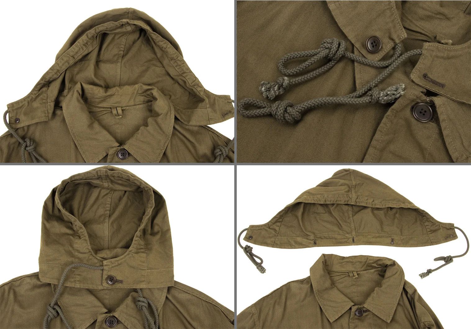 Yohji Yamamoto Yohji Yamamoto Hooded Coat in Khaki Size US M / EU 48-50 / 2 - 4 Thumbnail