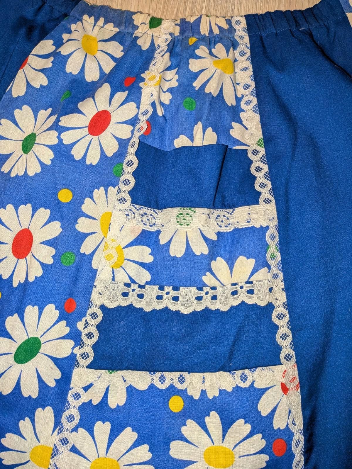 Handmade VTG 70s Handmade Reversible Peasant Cottage Prairie Skirt 18 Size 40" / US 18 - 7 Thumbnail
