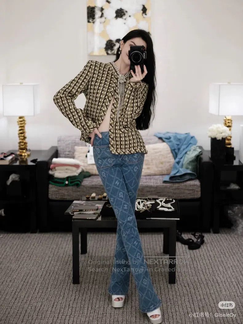 Chanel Chanel Dakar series twill soft tweed colour-blocked jacket Size S / US 4 / IT 40 - 9 Thumbnail