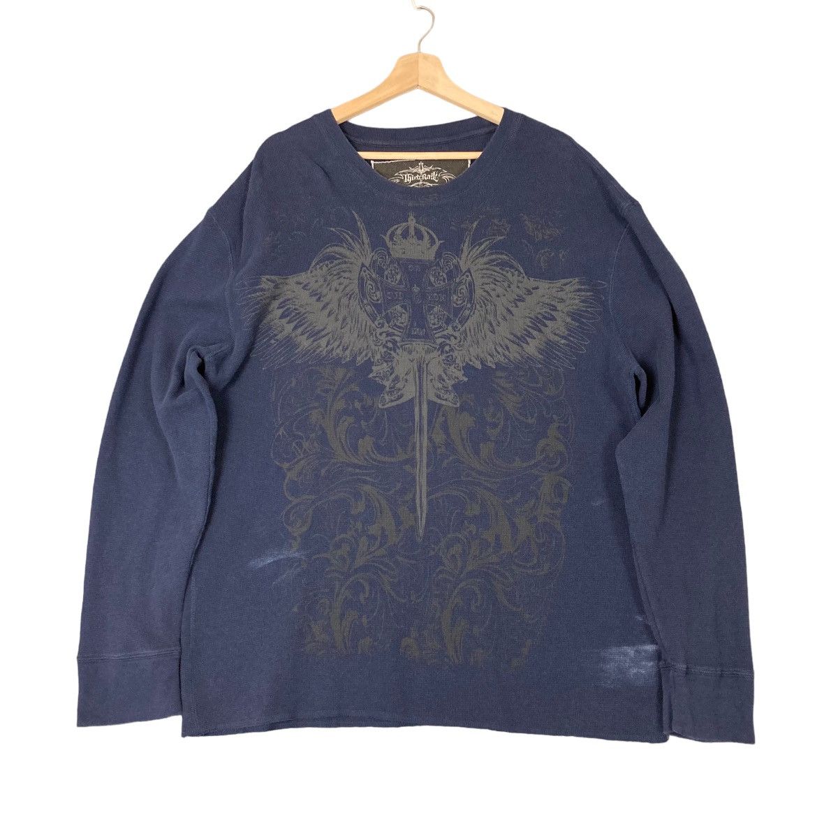 Affliction Vintage Cyber Y2K ThirdRail Cross Grunge Long Sleeve Thermal Size US XL / EU 56 / 4 - 1 Thumbnail