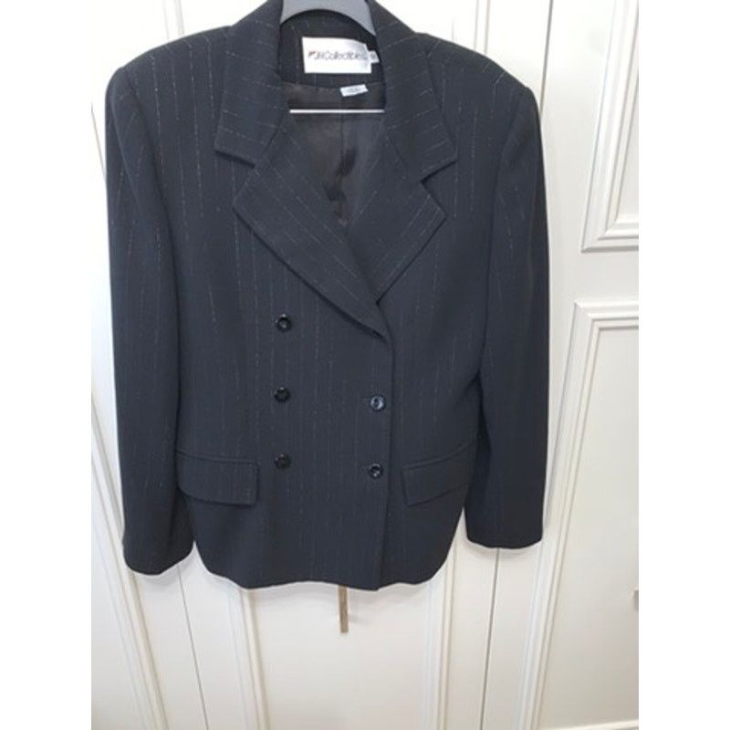 JH Collectibles JH Collectibles Women's Black Pinstripe PantSuit Set Size 10 Size 32" / US 10 / IT 46 - 15 Thumbnail