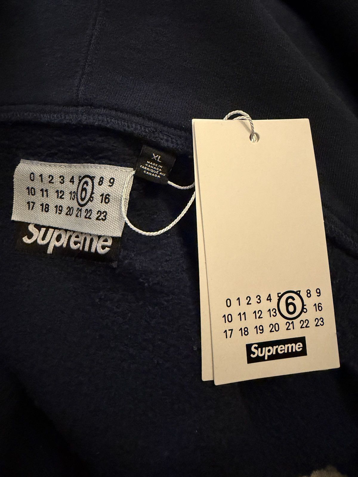 Maison Margiela × Supreme ***NEW SUPREME MM6 MAISON MARGIELA BOX LOGO HOODIE Size US XL / EU 56 / 4 - 3 Thumbnail