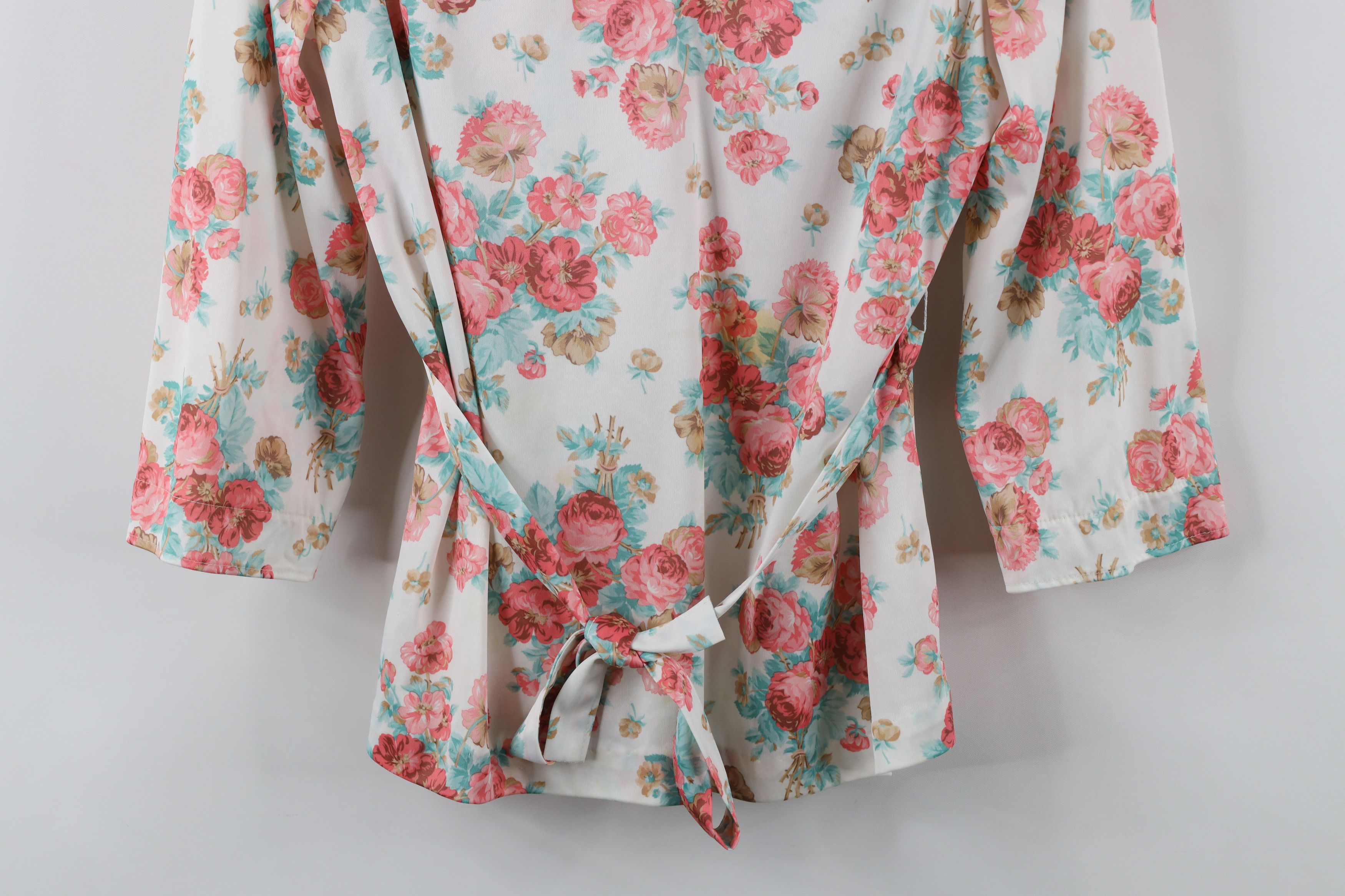 Vintage Vintage 70s Streetwear Belted Ruffled Collar Knit Shirt Size XXL / US 16-18 / IT 52-54 - 3 Thumbnail