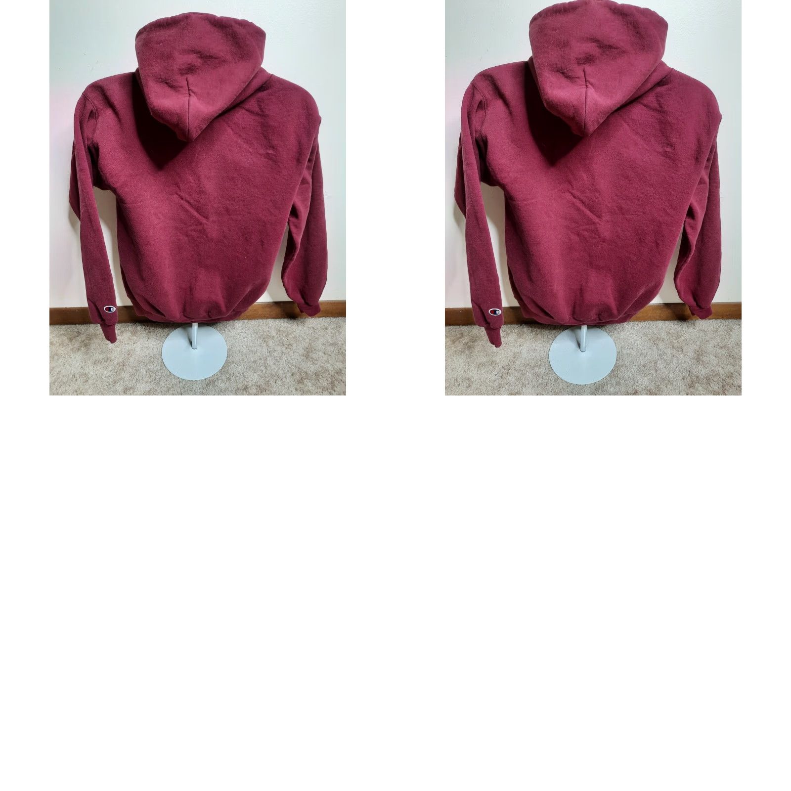 Champion VINTAGE Champion Hoodie Sweatshirt Red Spell Out Red Maroon Size Medium Womens Size M / US 6-8 / IT 42-44 - 8 Thumbnail