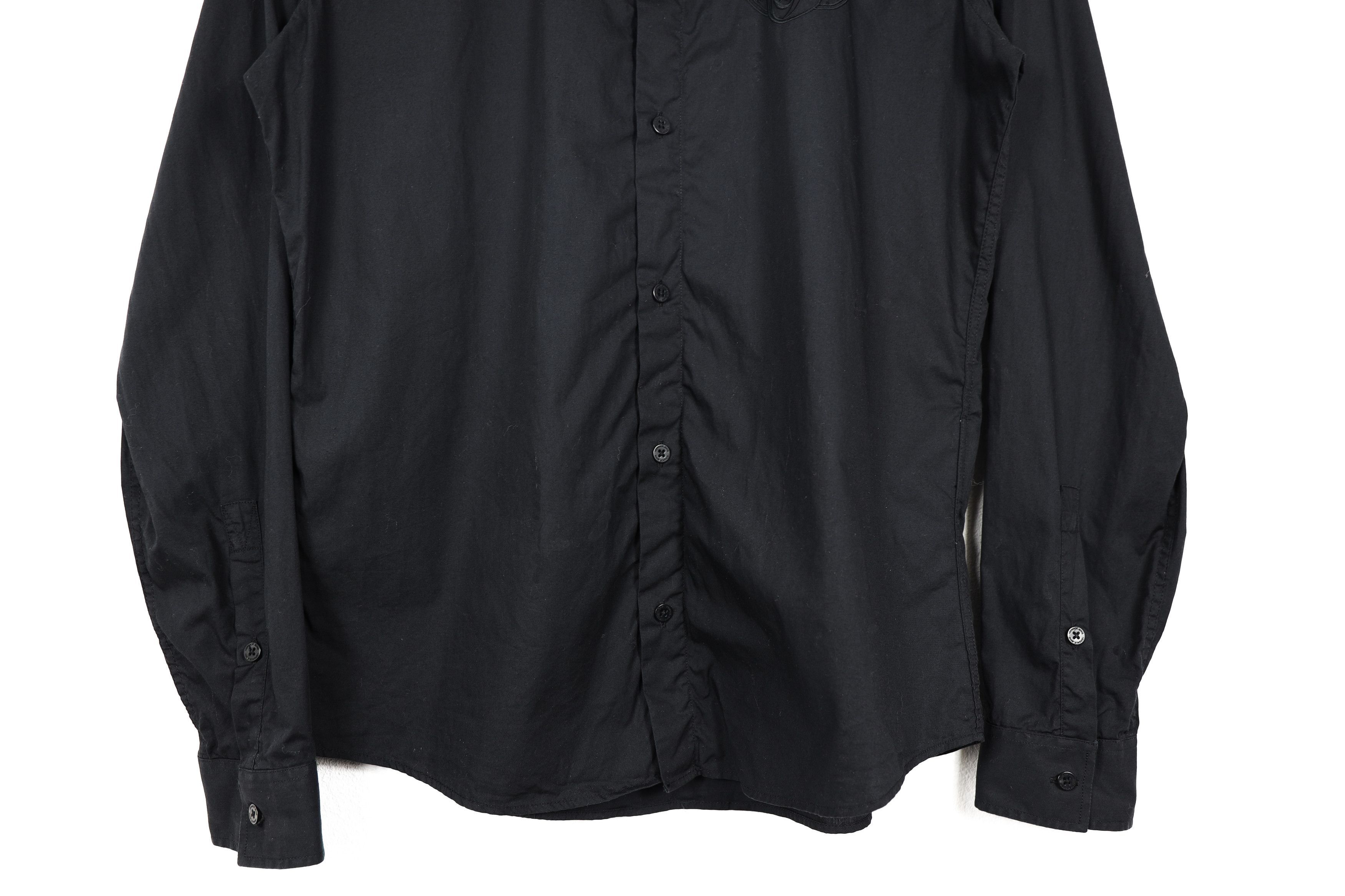 Versace × Versace Jeans Couture Versace Classic VJ Tiger Logo Black Button Long Sleeve Shirt Size US XL / EU 56 / 4 - 3 Thumbnail