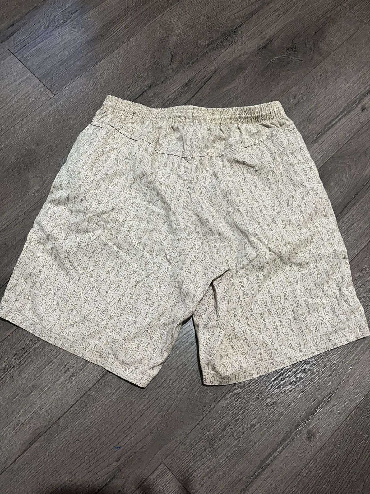 Stussy × Vintage VINTAGE OG 1980s Stussy fish bone pattern beige shorts Size US 28 / EU 44 - 4 Thumbnail
