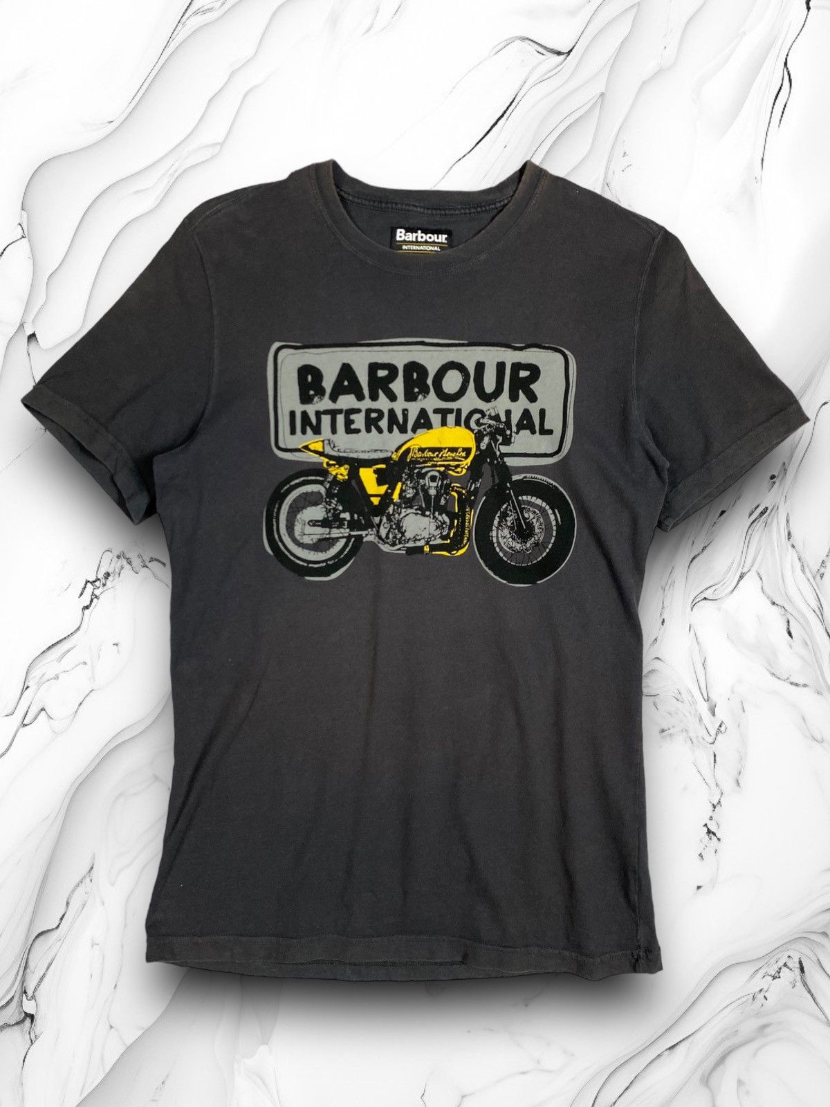 Barbour Vintage Barbour International Motorcycle Big Logo Tee Size US S / EU 44-46 / 1 - 1 Thumbnail