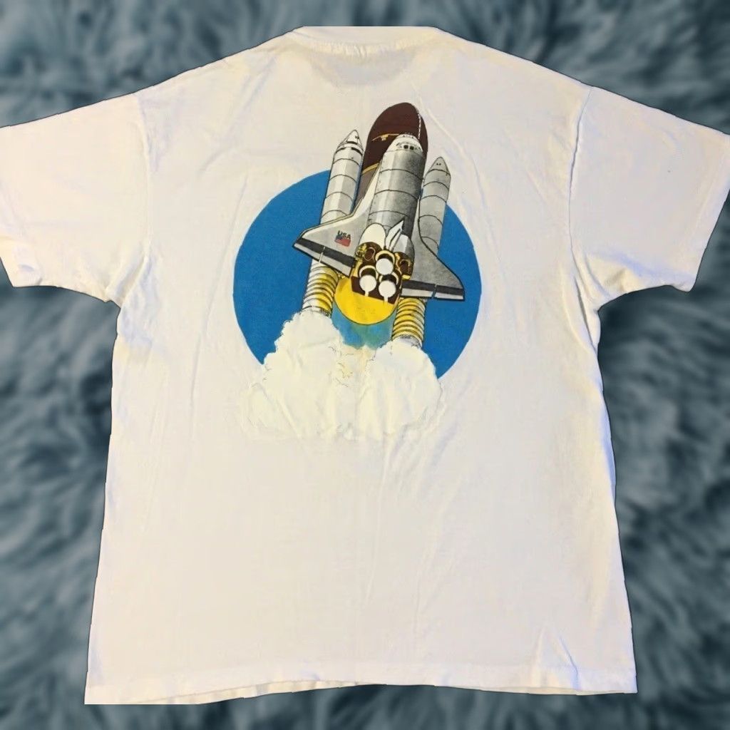 NASA VINTAGE Pacific Scientific Spaceship Shirt L White Men T-Shirt XS? Wait. Size US L / EU 52-54 / 3 - 1 Thumbnail