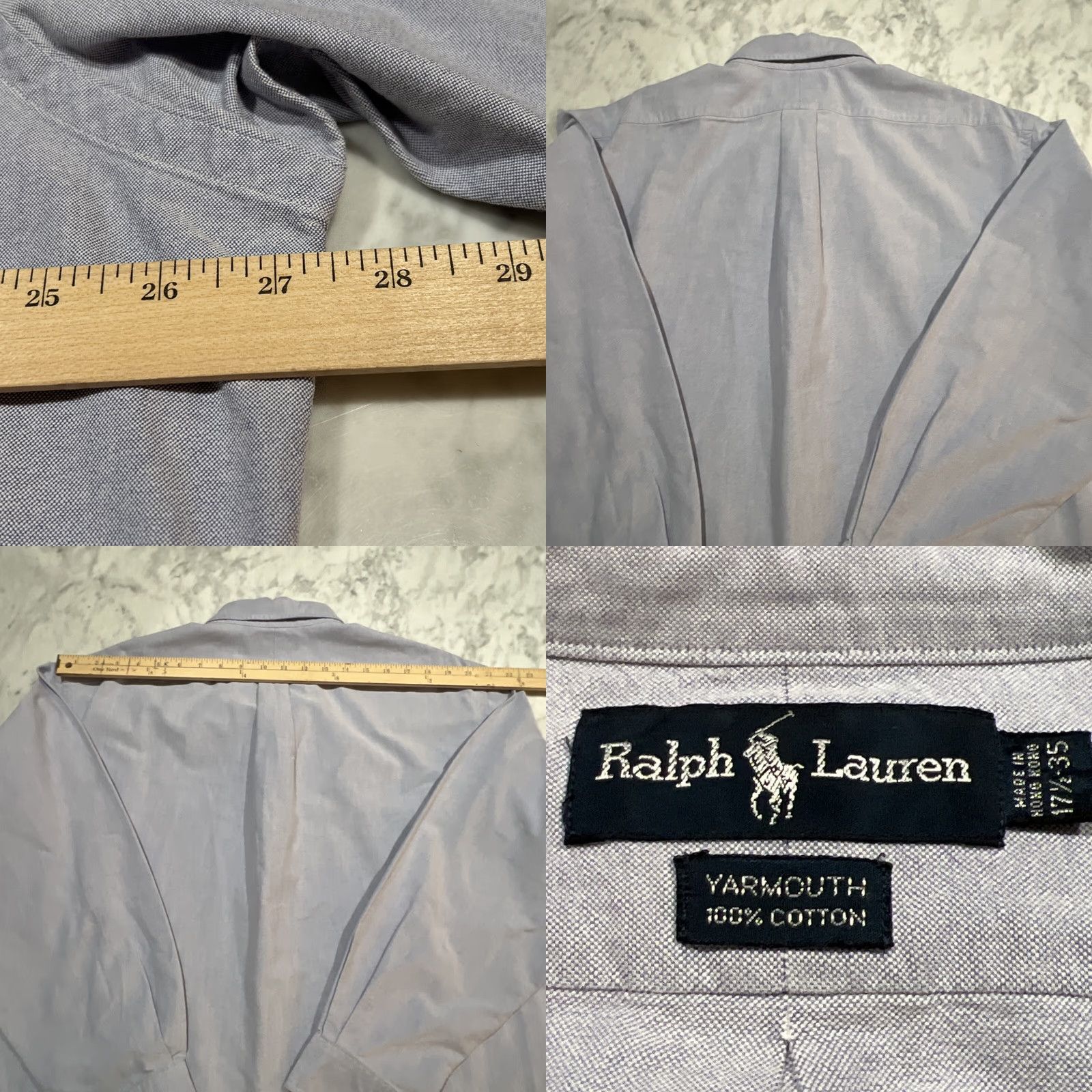 Ralph Lauren Ralph Lauren Yarmouth Oxford Shirt Men 17.5-35 Blue Button-Down Collared Classic Preppy Embroidered Size US XL / EU 56 / 4 - 8 Thumbnail