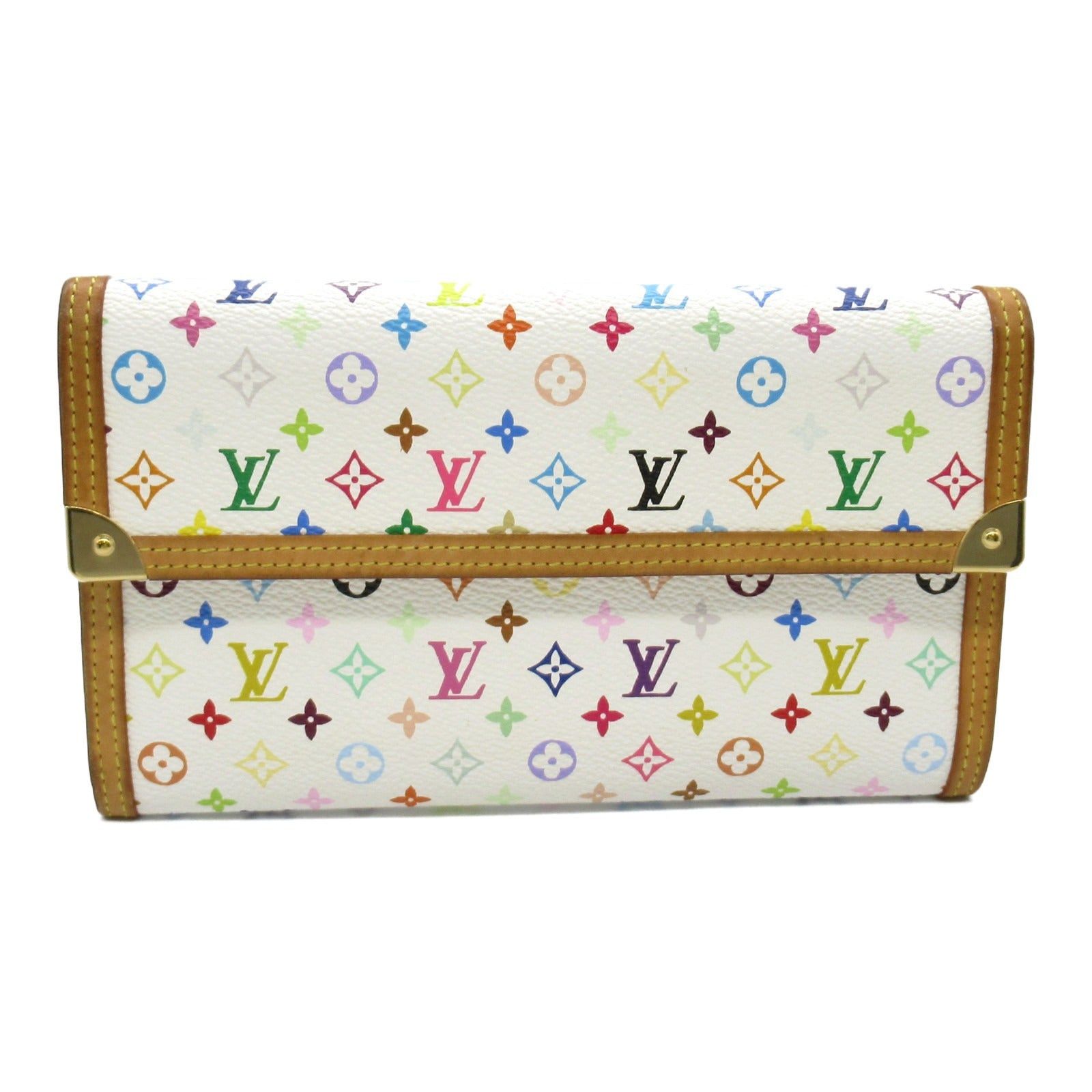 Louis Vuitton Louis Vuitton Porto Tresor International Trifold Long Wallet Leather Monogram Multicolor White Bron Size ONE SIZE - 1 Thumbnail