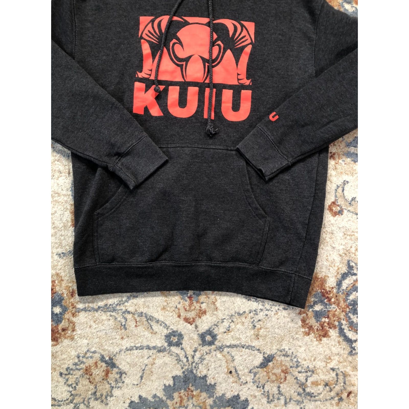 Logo 7 KUIU Hoodie Mens Medium Gray Fleece Pullover Graphic Print Ram Logo Hunting Sweatshirt Size US M / EU 48-50 / 2 - 5 Thumbnail