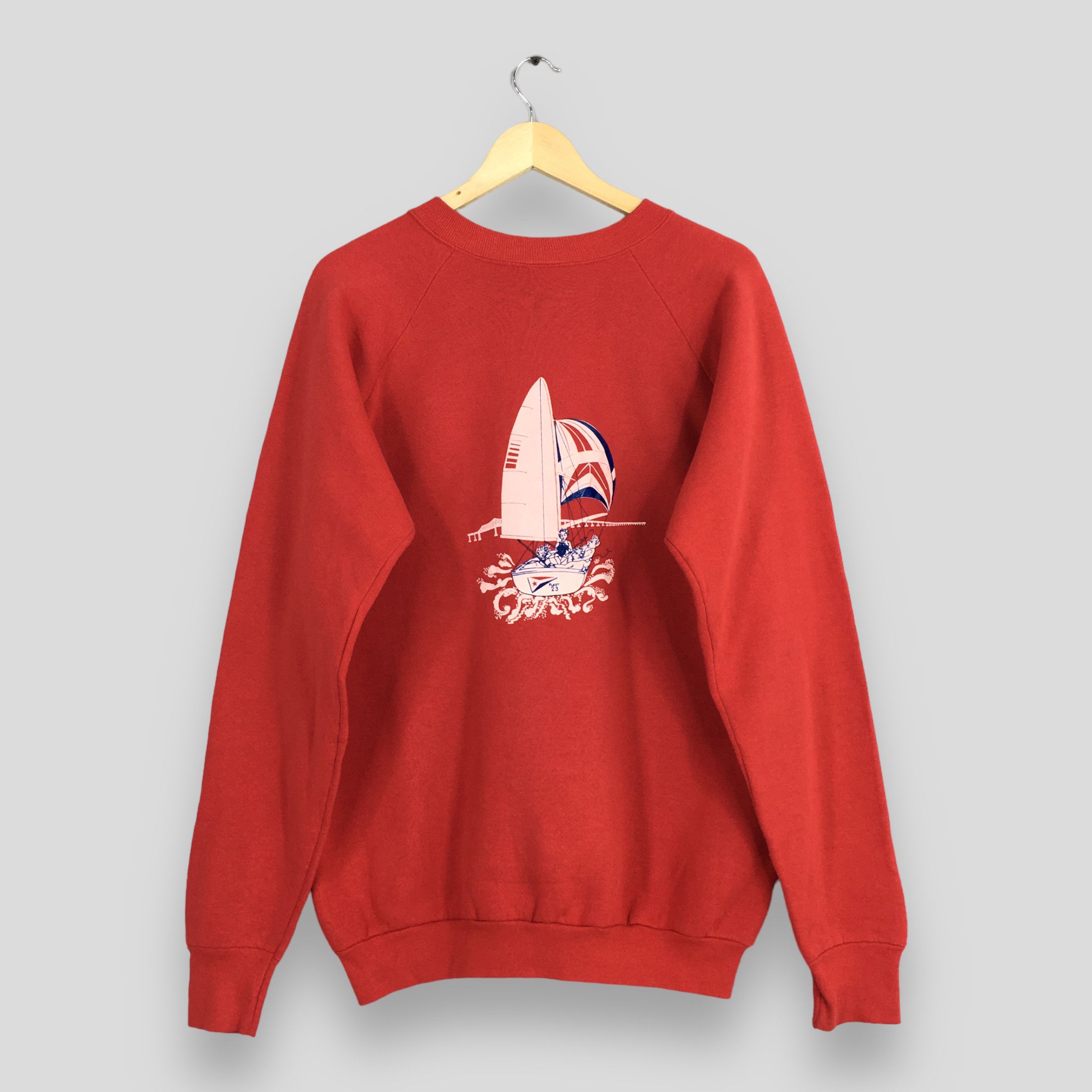 Billabong × Fruit Of The Loom Vintage 90s Sailing Beach Printed Sweatshirt XLarge Size US XL / EU 56 / 4 - 1 Thumbnail