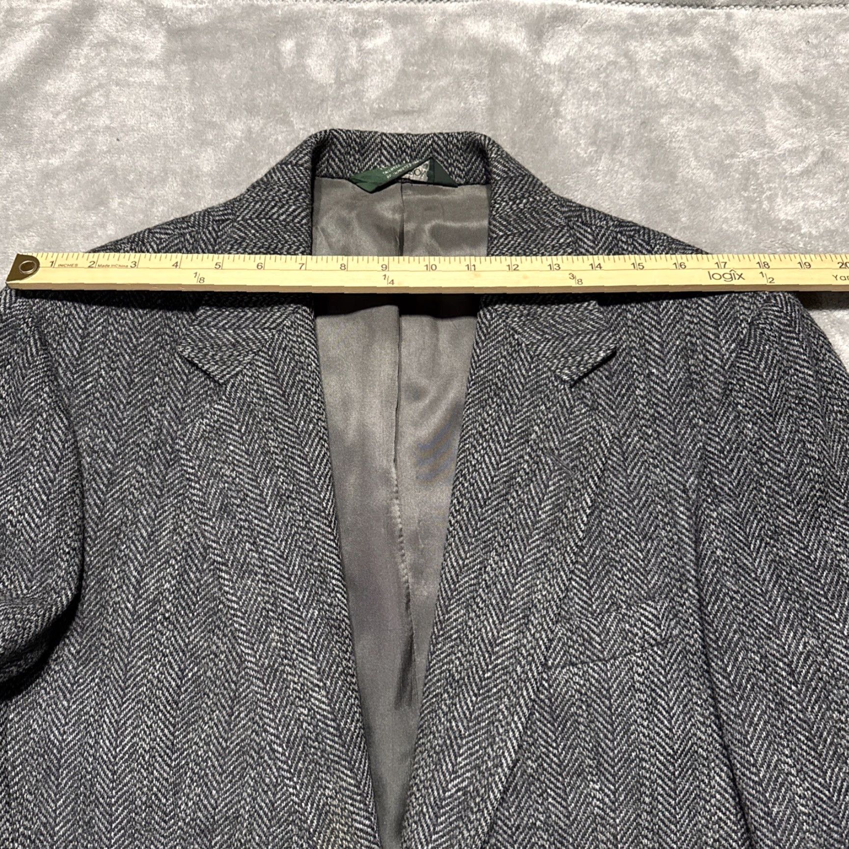 Harris Tweed VINTAGE Harris Tweed Sport Coat Men 40 Long Herringbone Blazer Wool Jacket Size 40R - 7 Thumbnail