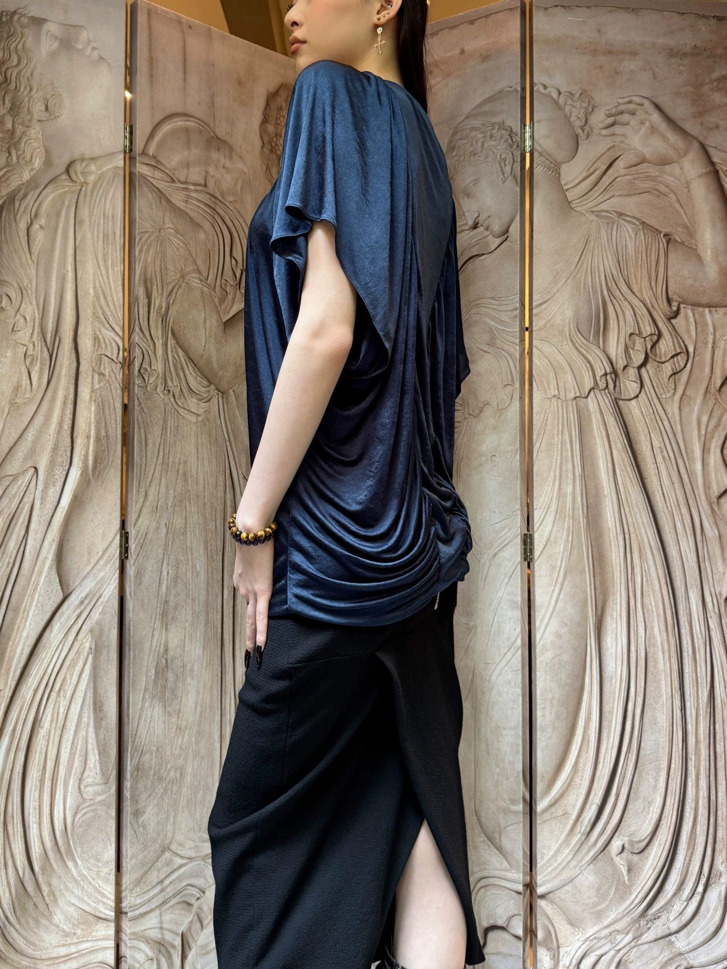 Helmut Lang Helmut Lang Vintage Sheen Drape Multi-Layered Top S Size S / US 4 / IT 40 - 4 Thumbnail