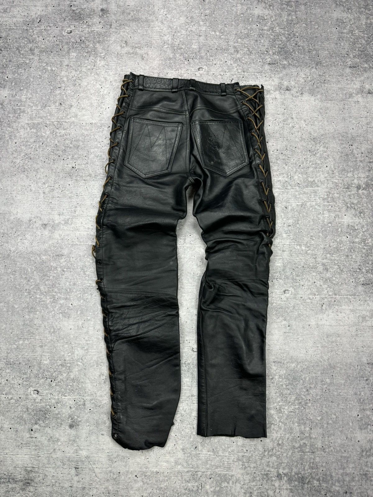 Genuine Leather × Vintage Vintage 90’s Y2K Style Casual Cowboy Genuine Leather Pants Size US 31 - 16 Thumbnail