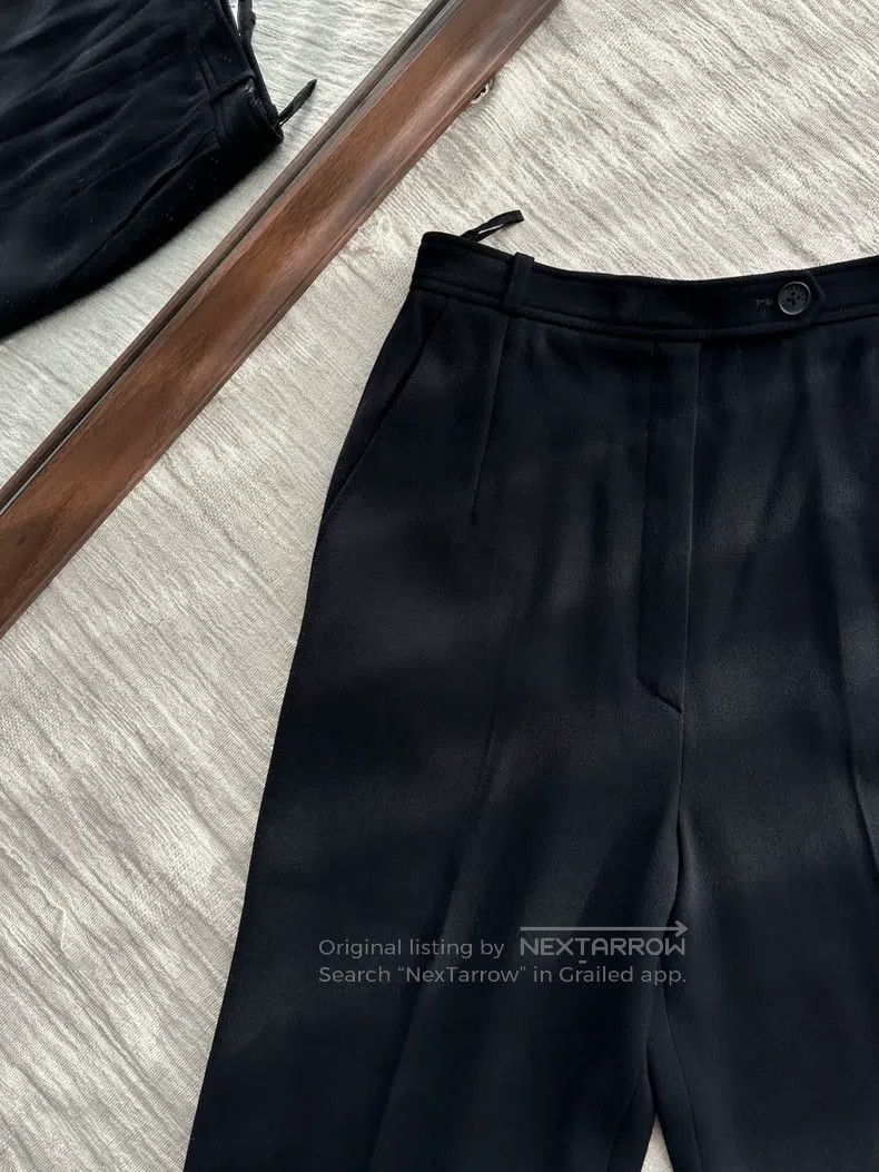 Hermes Hermes Fine Wool Straight Suit Pants, Black Size 24" / US 00 / IT 34 - 6 Thumbnail