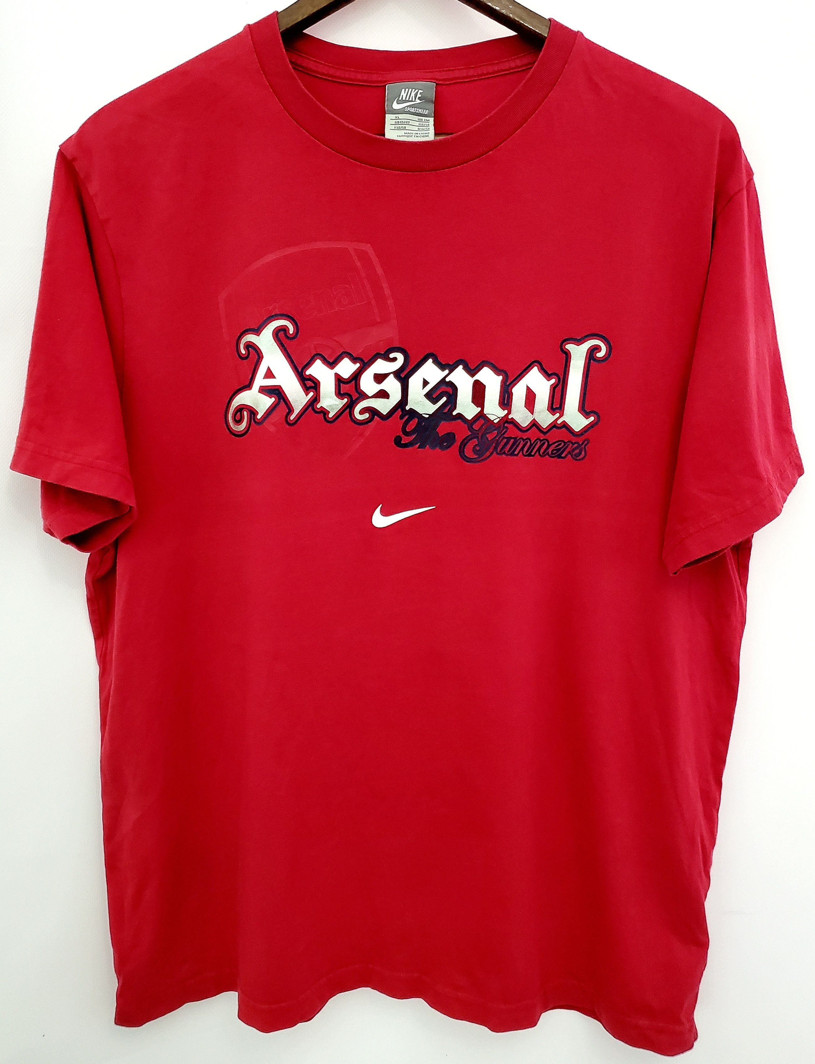 1998 Arsenal Gunners FC Soccer Jersey Football Home Nike Red VTG Rare Y2K Sz XL discount