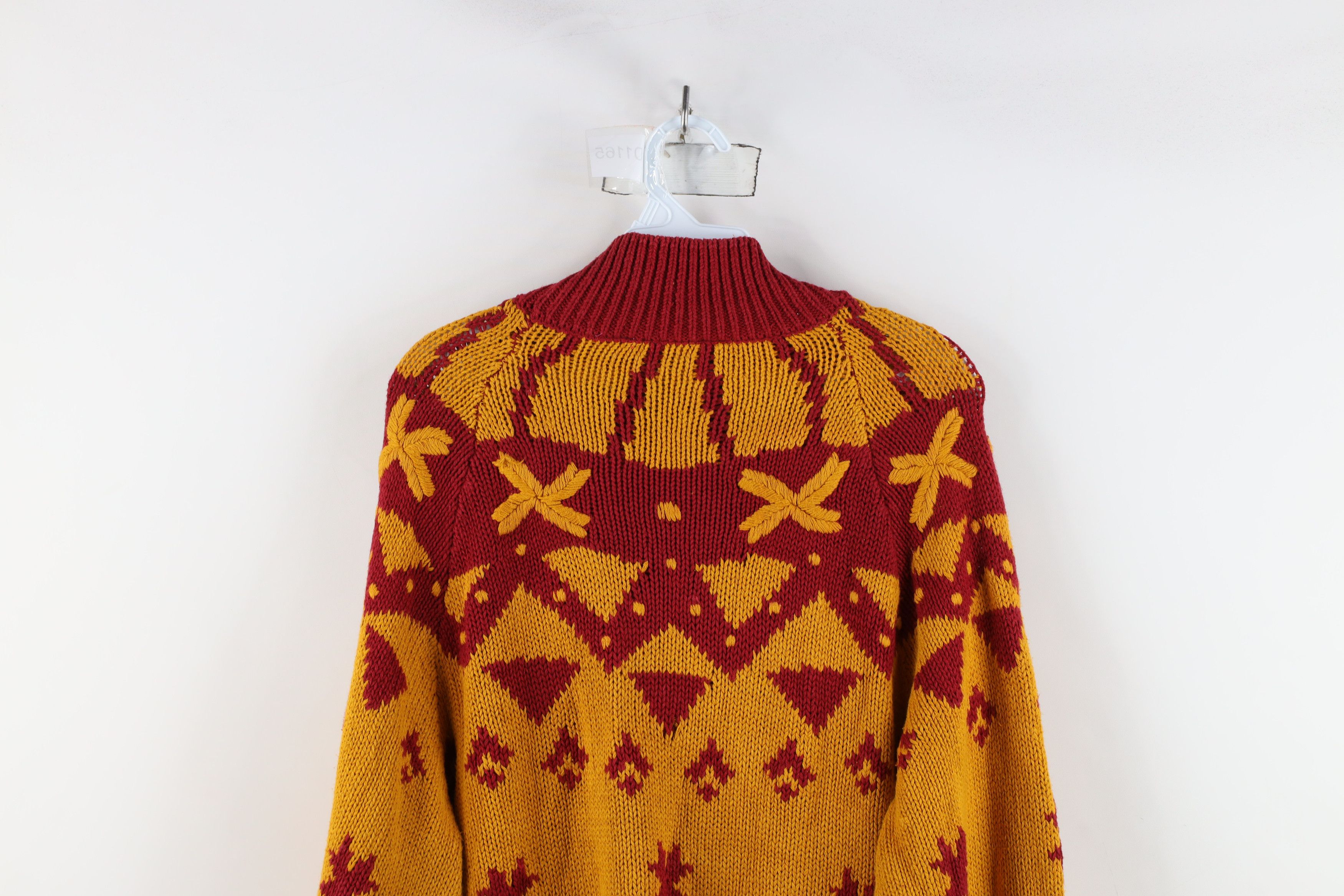 Vintage Vintage 90s Streetwear Embroidered Mock Neck Sweater Size L / US 10 / IT 46 - 14 Thumbnail