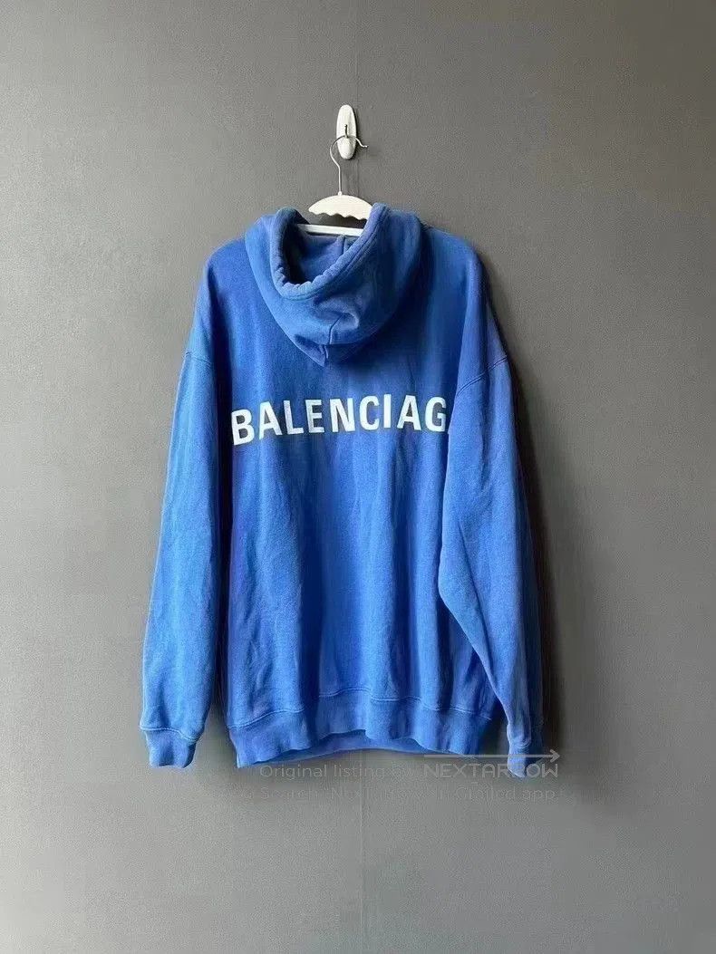 Balenciaga Balenciaga Blue Back Logo Hoodie. Size US XS / EU 42 / 0 - 2 Thumbnail