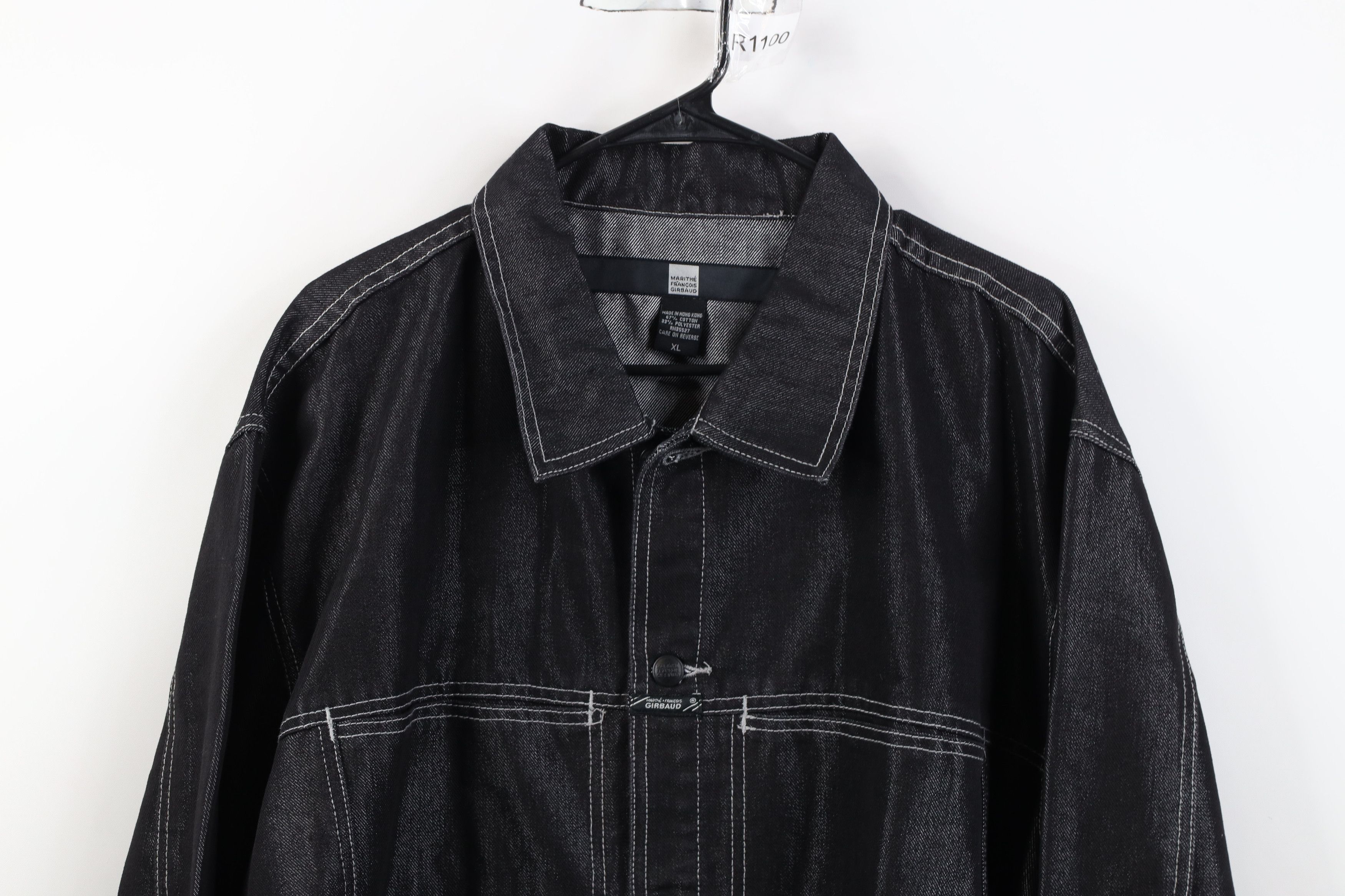 Marithe + Francois Girbaud Deadstock Vintage 90s Marithe Francois Girbaud Jacket Black Size US XL / EU 56 / 4 - 2 Thumbnail