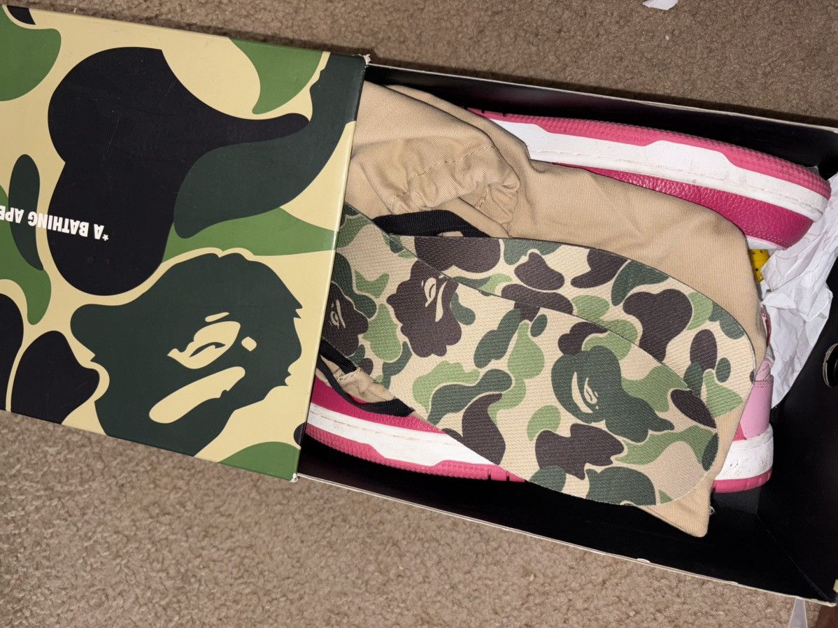 Bape Pink Sb Bapesta Size US 11 / EU 44 - 13 Thumbnail