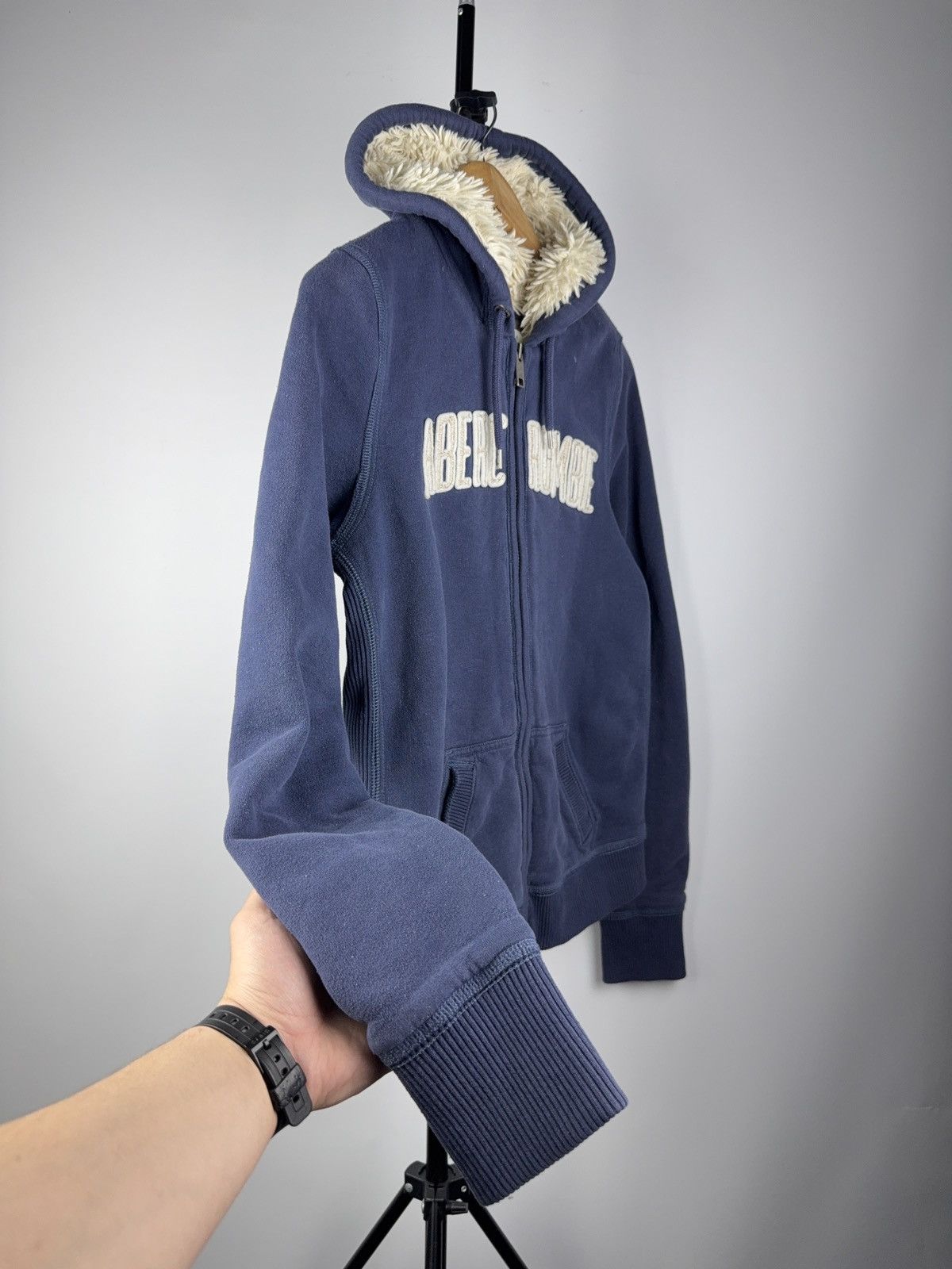 If Six Was Nine × Japanese Brand × Le Grande Bleu (L.G.B.) Vintage Abercrombie Fur Hoodie Sherpa Ifsixwasnine Lgb Style Size XL / US 12-14 / IT 48-50 - 2 Thumbnail