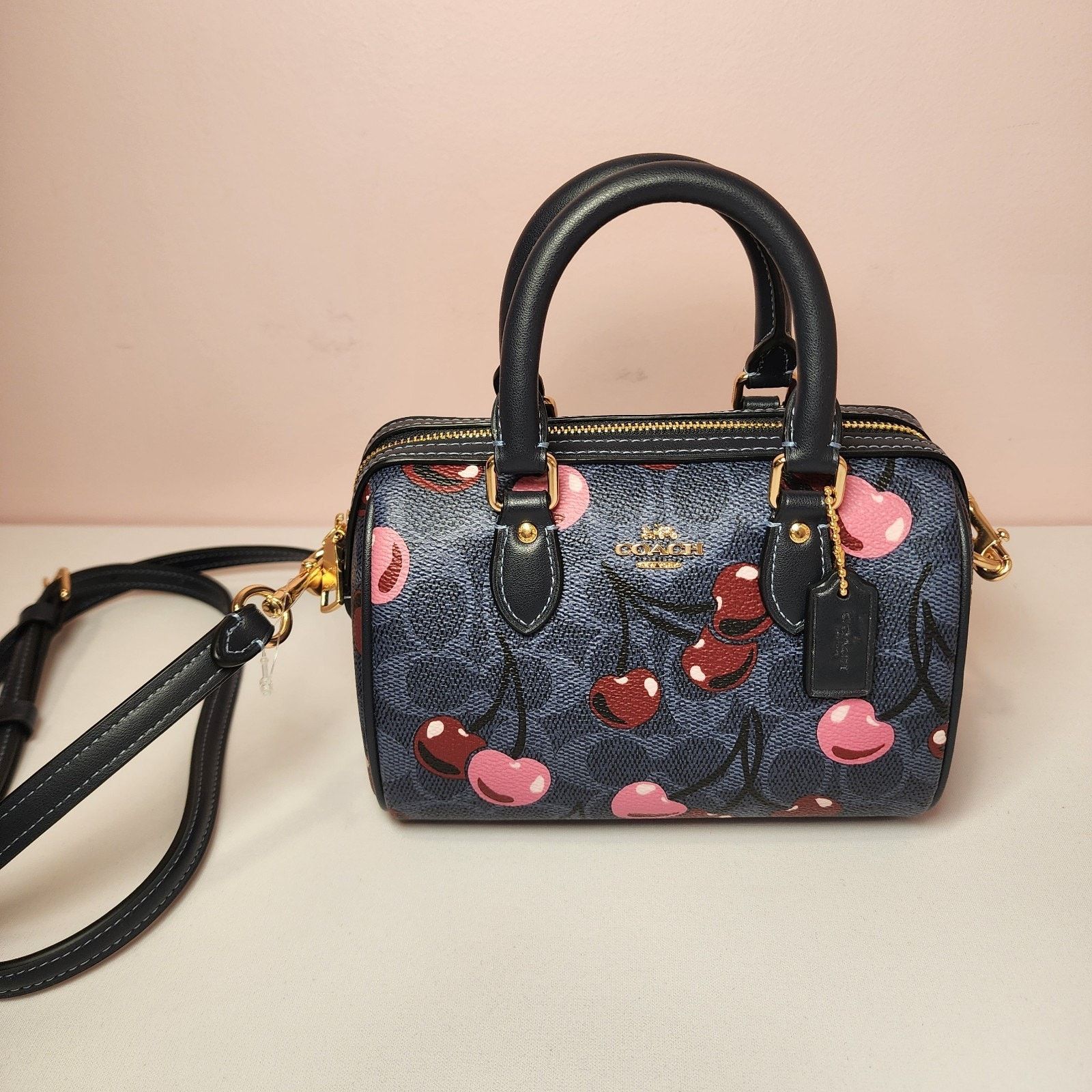 Coach Coach CY741 Mini Rowan Crossbody Signature Cherry Denim Blue Size ONE SIZE - 1 Thumbnail