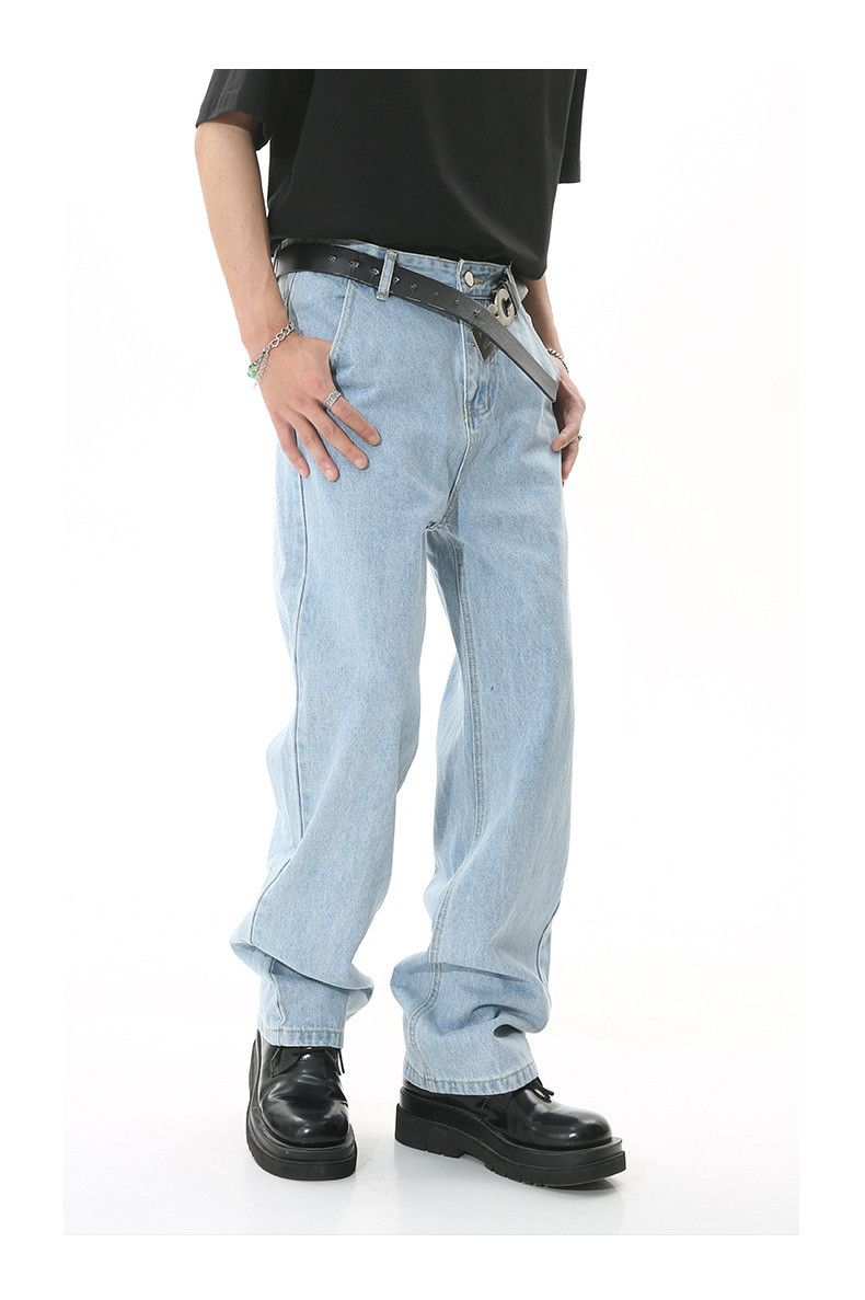 Japanese Brand × Jean Japanese retro washed simple trendy straight jeans Size US 32 / EU 48 - 3 Thumbnail