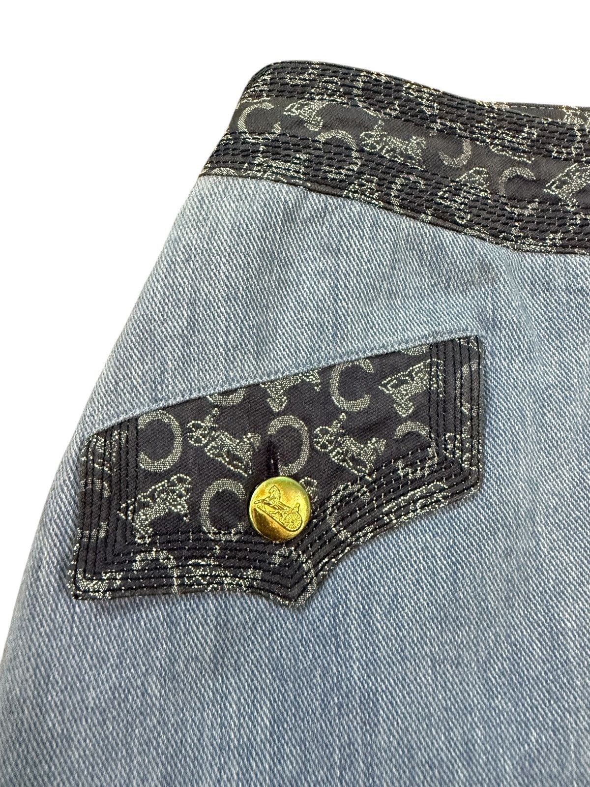 Celine RARE VINTAGE CELINE DENIM SKIRT Size 26" / US 2 / IT 38 - 8 Thumbnail