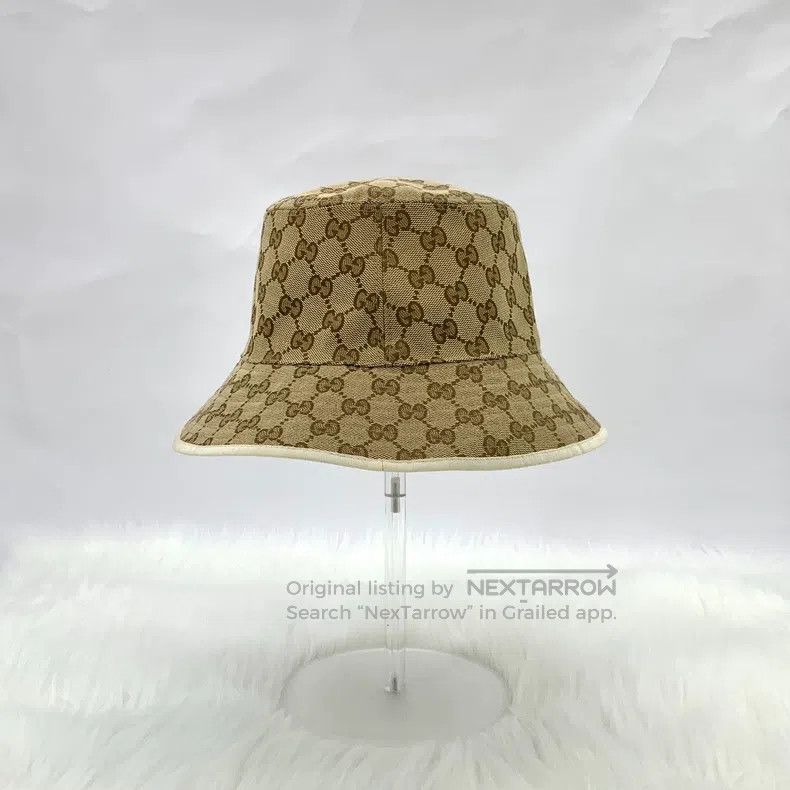 Gucci gucci SizeL Brown logo jacquard full print casual fisherman Size ONE SIZE - 2 Thumbnail