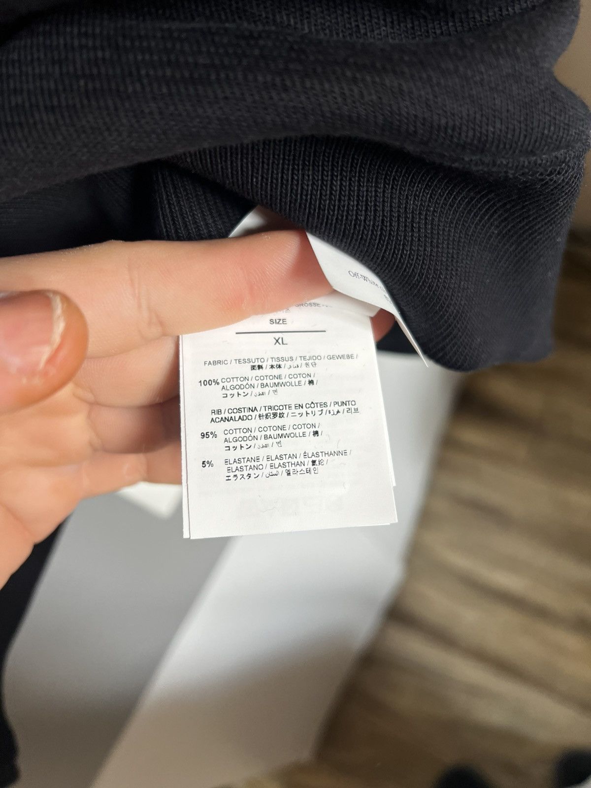 Off-White Off-White Logo Hoodie Washed Black (Very Good Condition) Size US L / EU 52-54 / 3 - 5 Thumbnail